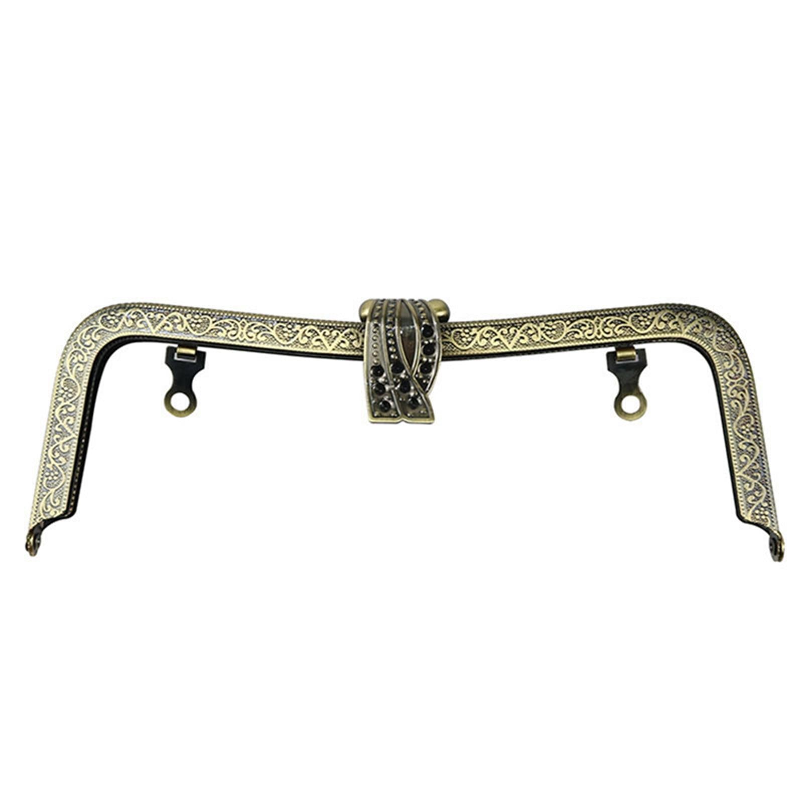 Bag Kiss Clasp Lock Coin Bag Clasp Metal Purse Frame for Wallet Purse Making Bronze