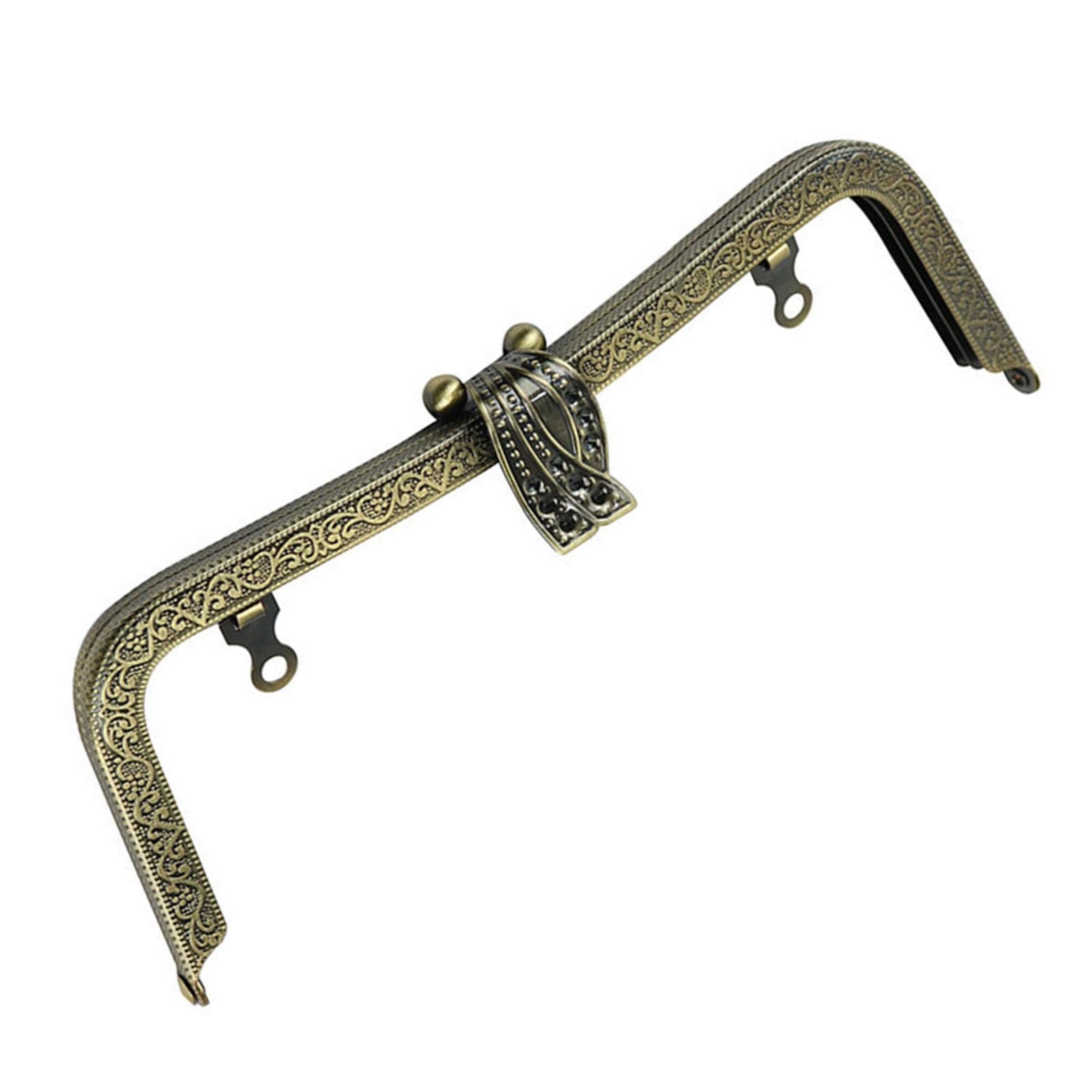 Bag Kiss Clasp Lock Coin Bag Clasp Metal Purse Frame for Wallet Purse Making Bronze