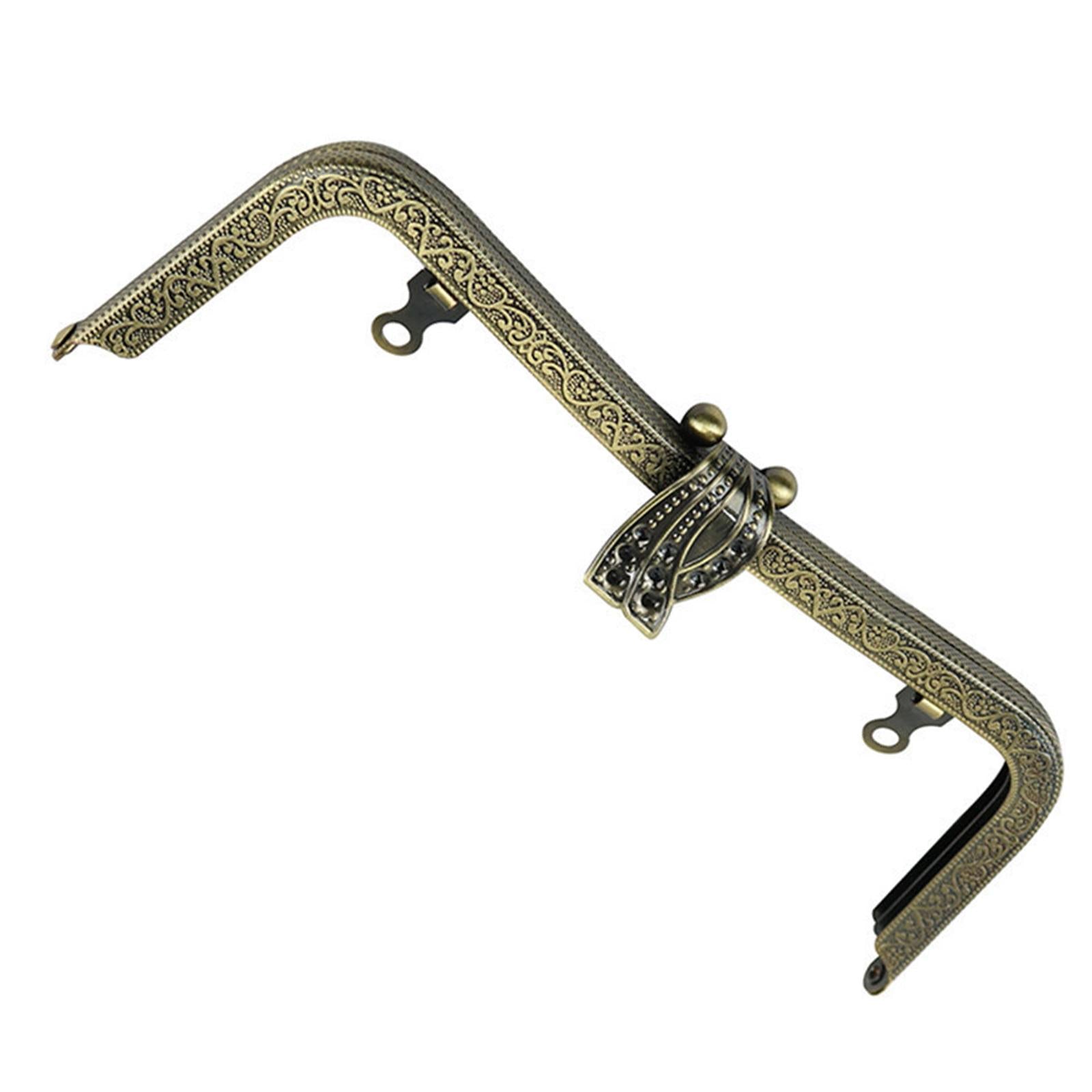 Bag Kiss Clasp Lock Coin Bag Clasp Metal Purse Frame for Wallet Purse Making Bronze