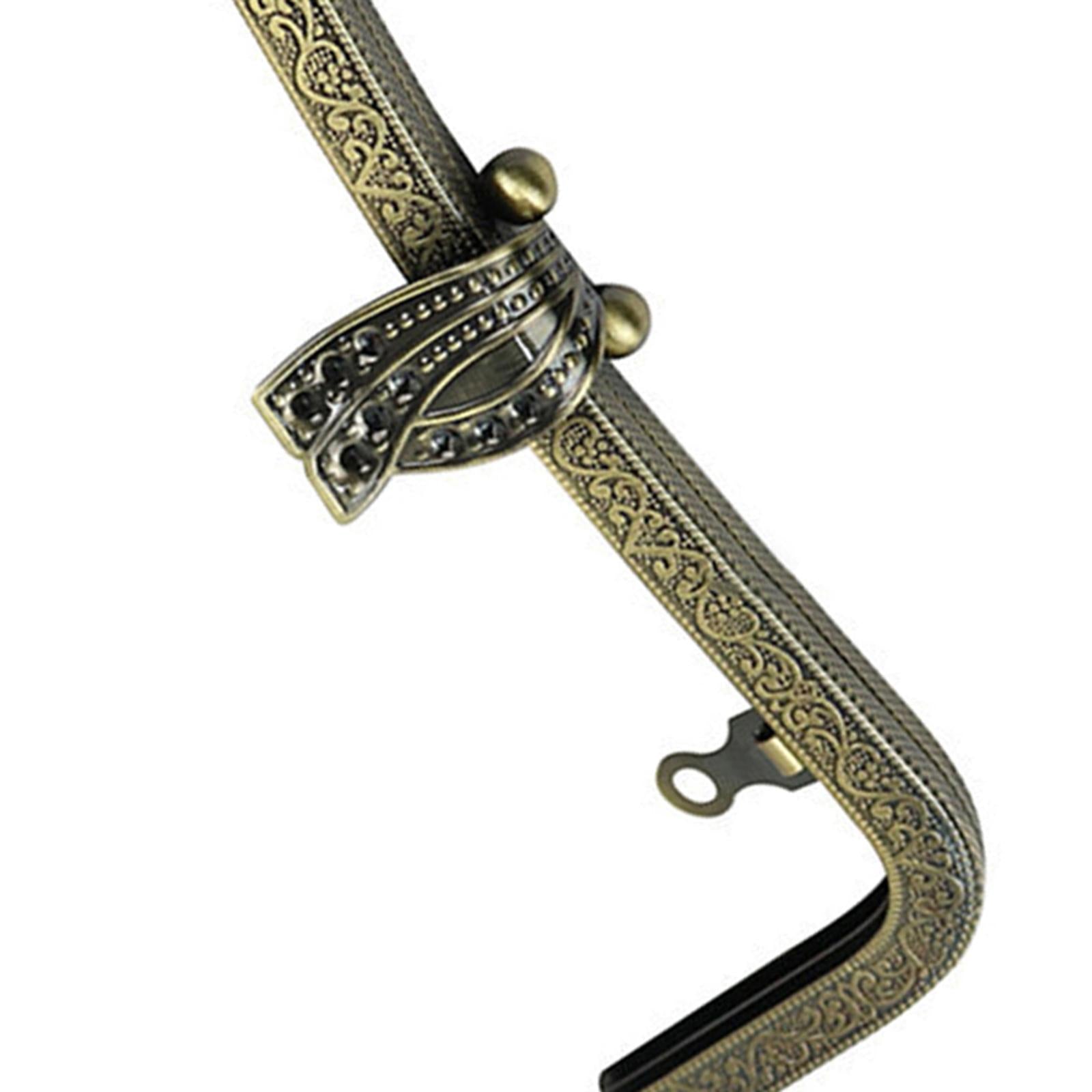 Bag Kiss Clasp Lock Coin Bag Clasp Metal Purse Frame for Wallet Purse Making Bronze