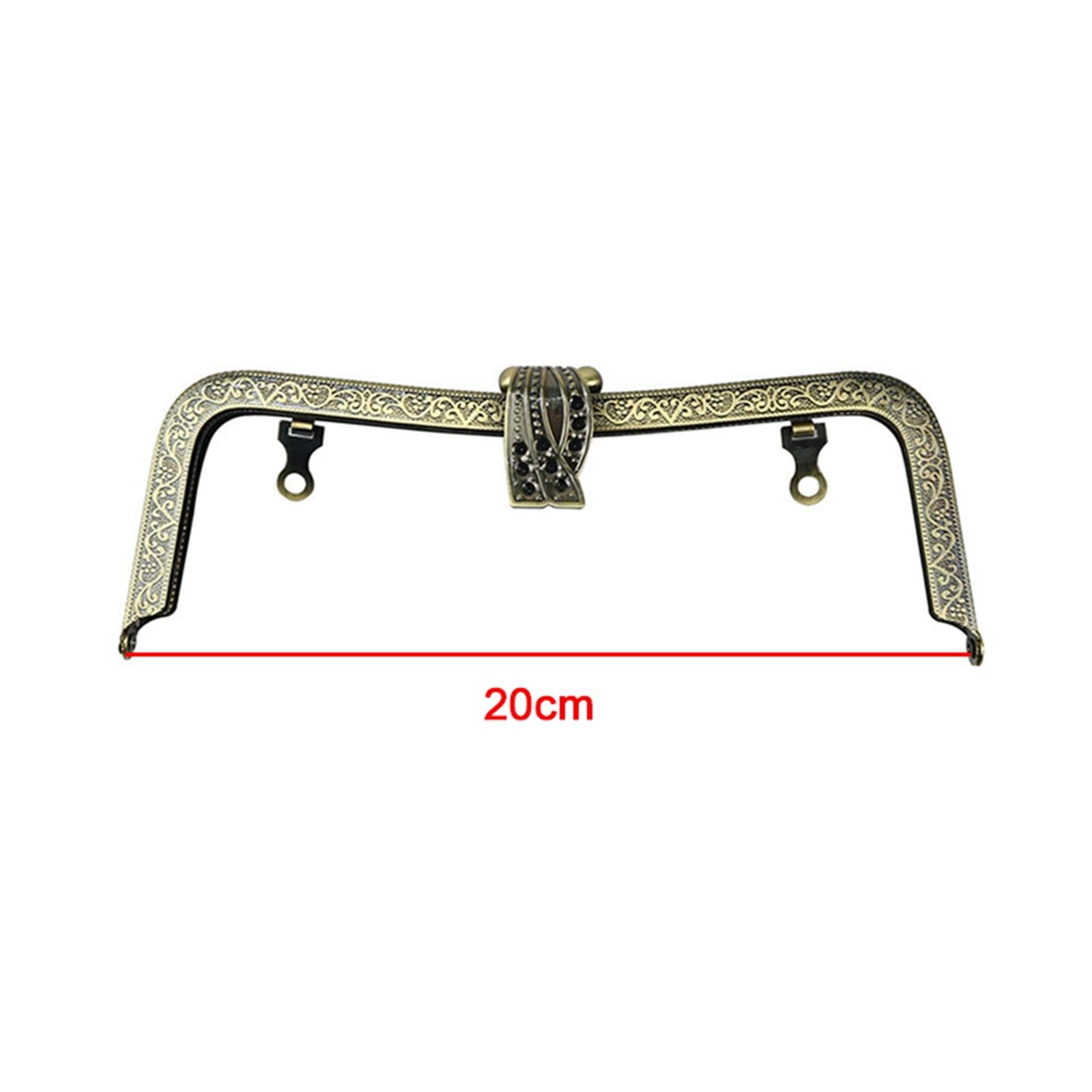 Bag Kiss Clasp Lock Coin Bag Clasp Metal Purse Frame for Wallet Purse Making Bronze