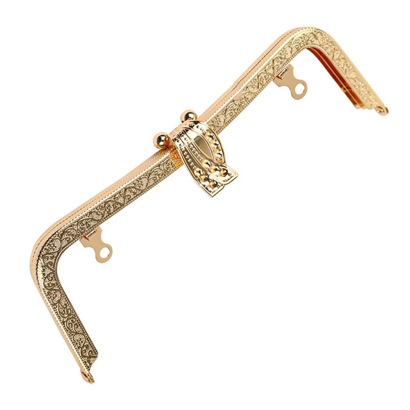 Bag Kiss Clasp Lock Coin Bag Clasp Metal Purse Frame for Wallet Purse Making Gold