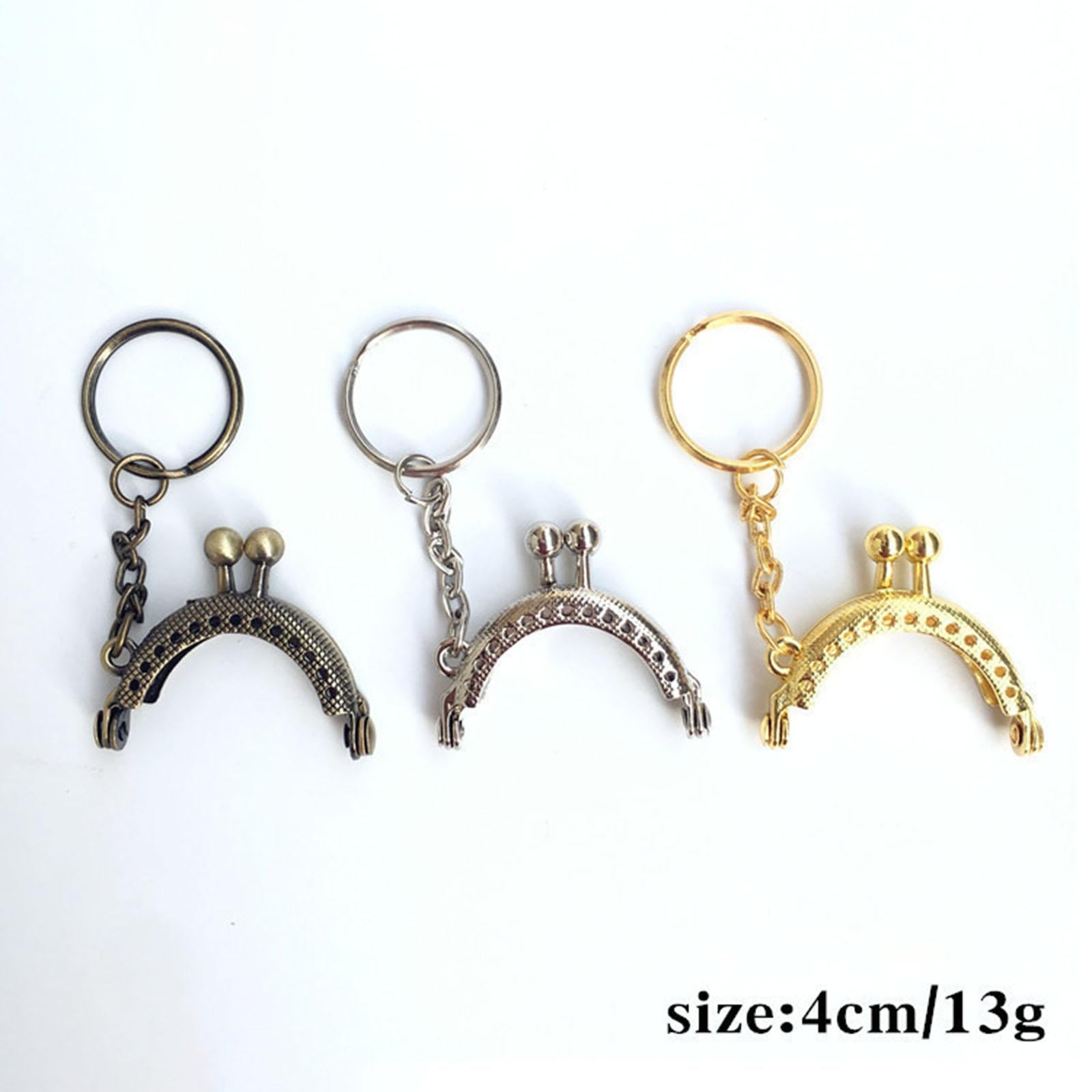 10Pcs Metal Purse Frame Semicircle Bag Handle Bag Kiss Clasp Lock for Sewing Bronze