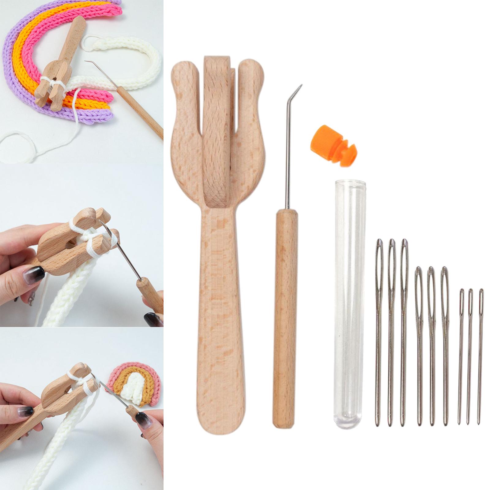 Looming Kit Handle Wooden Household Ancient Collapsible Beading Knitting