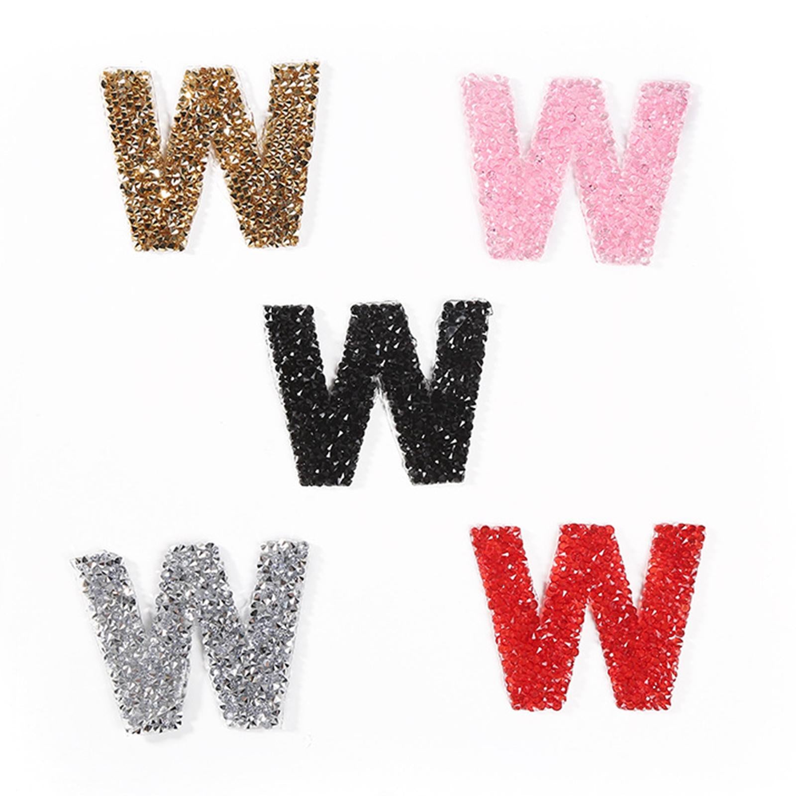 Iron On Letters Patches Alphabet Appliques for DIY Accessories Jackets Silver