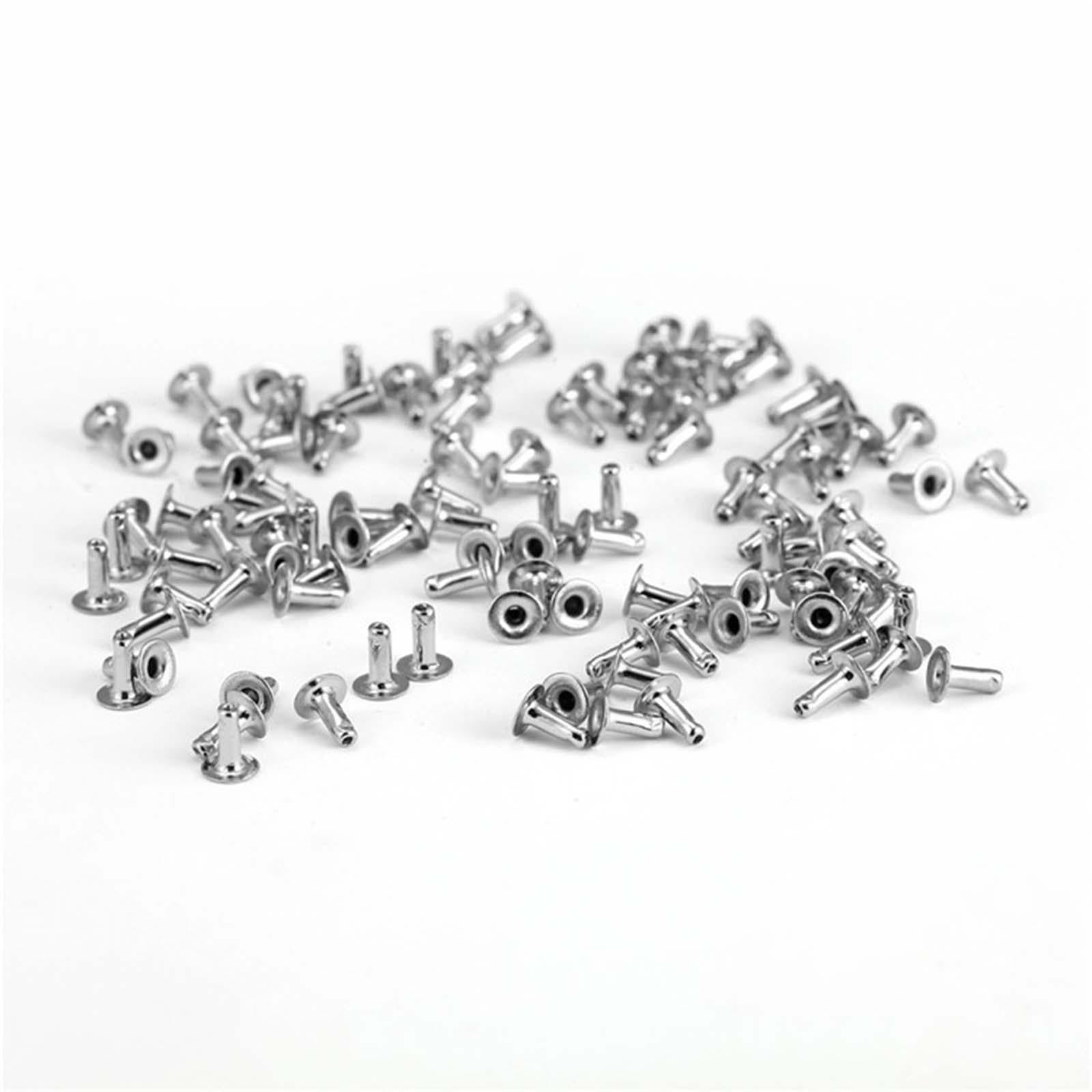 100Pcs Pearl Rivets Studs Single Half Hole for Leather Bag DIY Decor 8mm