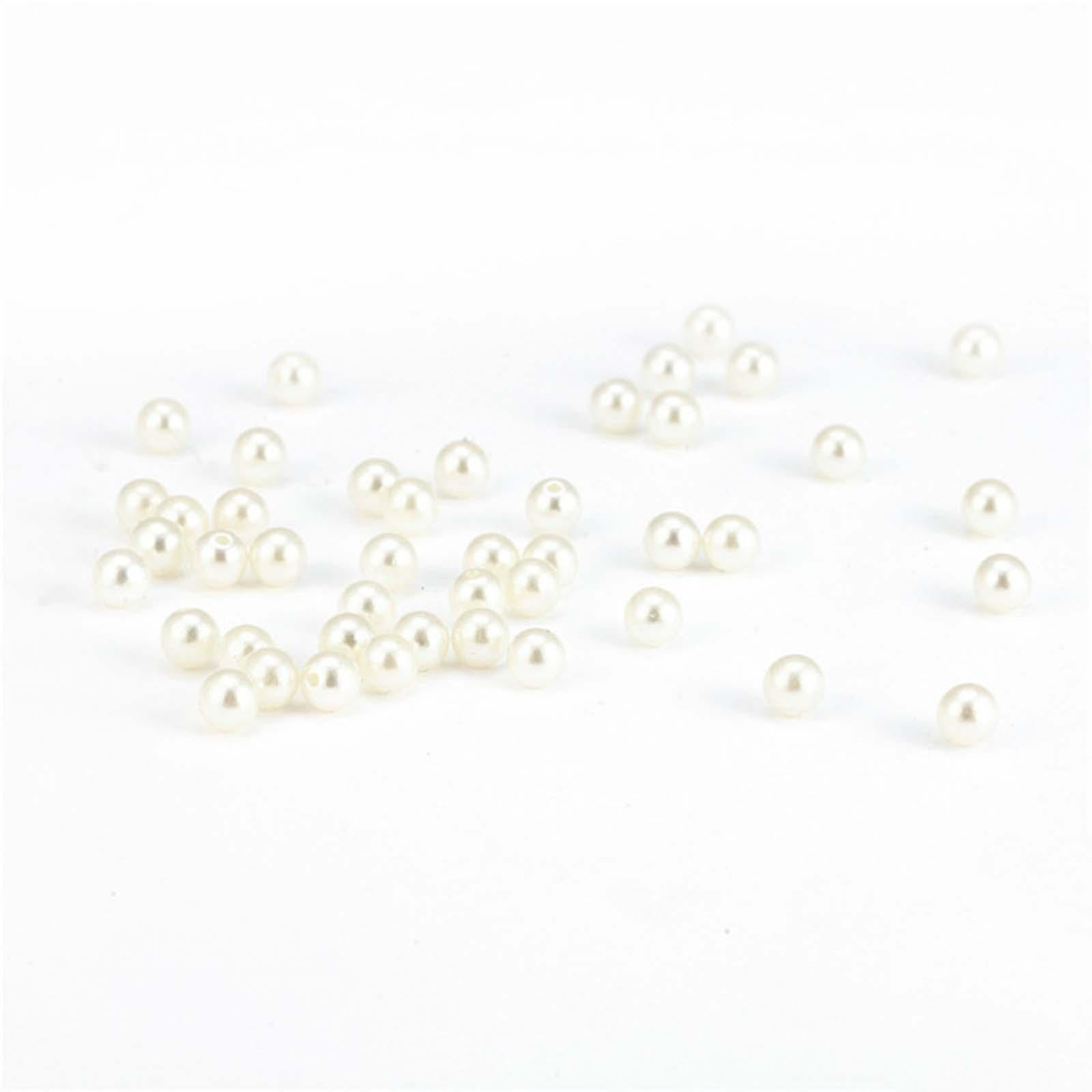 100Pcs Pearl Rivets Studs Single Half Hole for Leather Bag DIY Decor 8mm