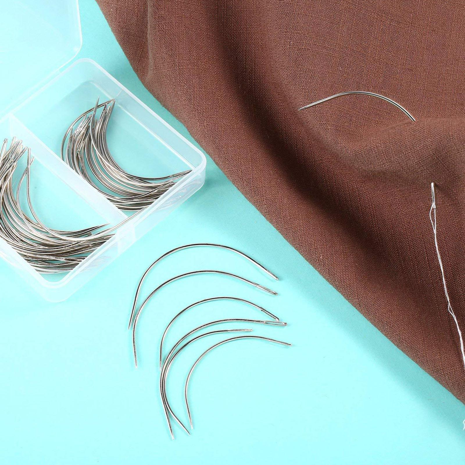 Curved Pins Leather Blocking Knitting Hand Sewing Pins 70Pcs 3in 2in T Pins