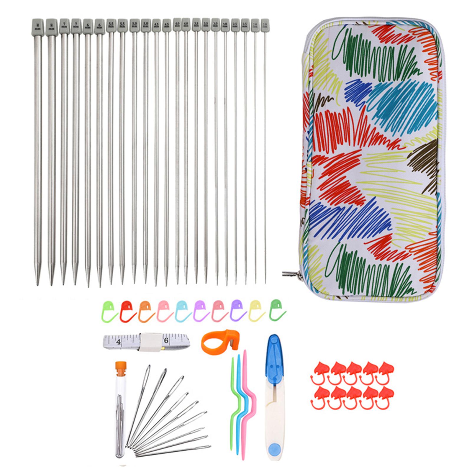 Knitting Set Double Ended for Crochet Hook DIY Beginner Knitting Straight Type B