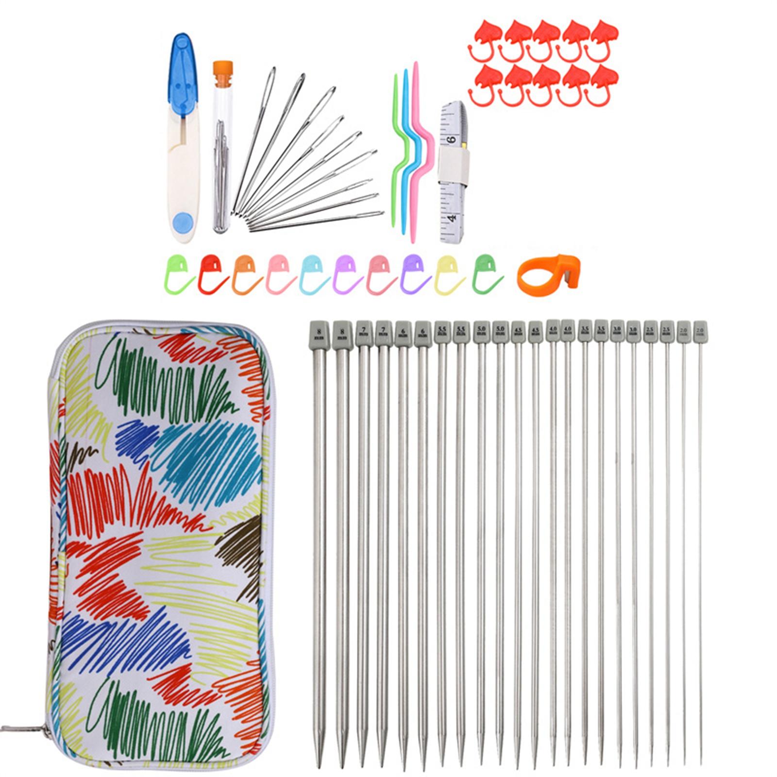 Knitting Set Double Ended for Crochet Hook DIY Beginner Knitting Straight Type B
