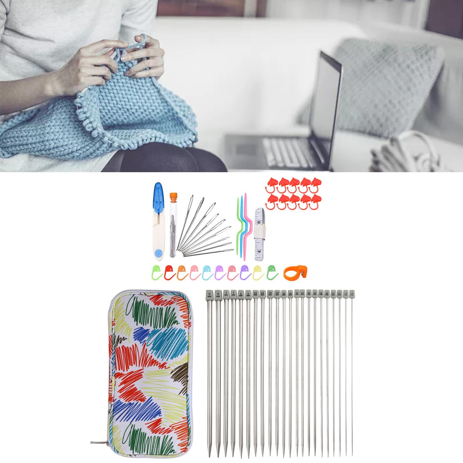 Knitting Set Double Ended for Crochet Hook DIY Beginner Knitting Straight Type B