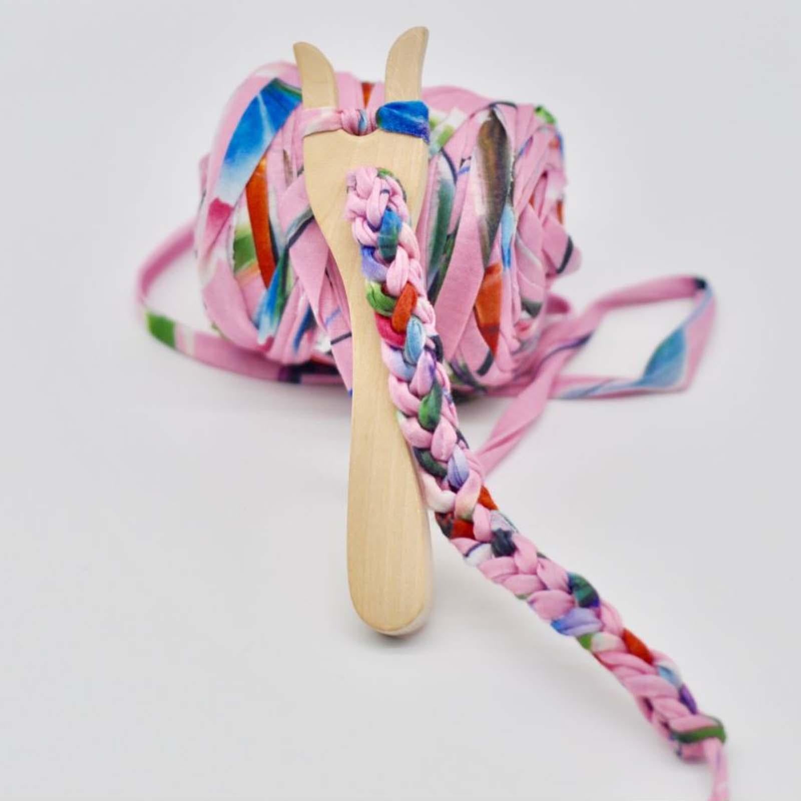 Knitting Fork Braiding Tool DIY Wooden Gift Accessories for Cordmaking
