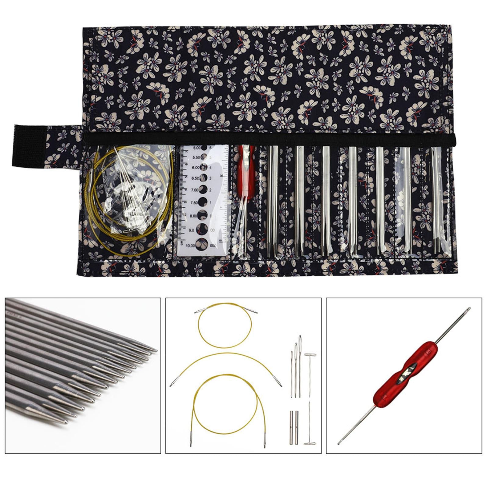 Knitting Bag Sewing Kit Sewing Needle Sewing Tool Set Embroidery Thread navy
