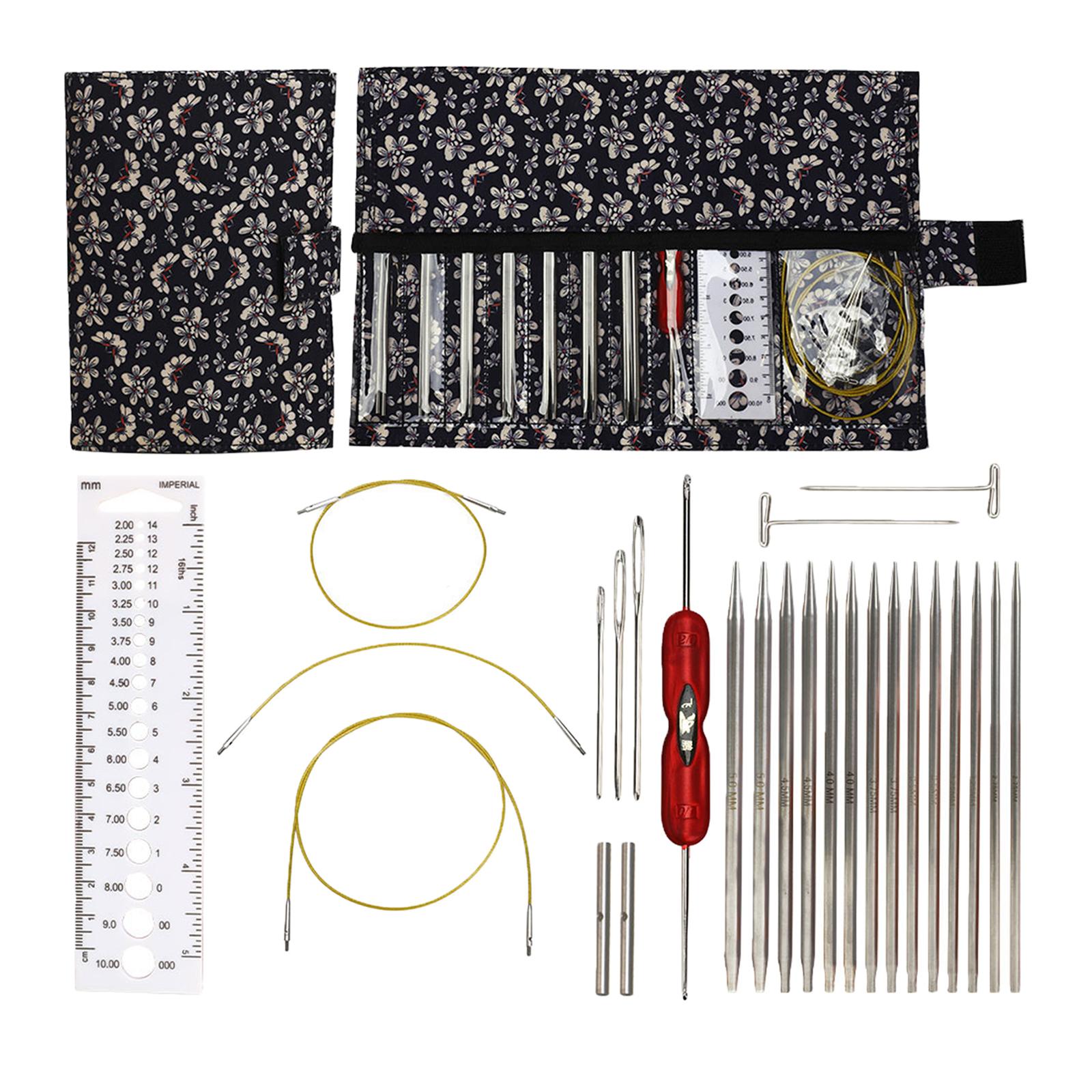 Knitting Bag Sewing Kit Sewing Needle Sewing Tool Set Embroidery Thread navy