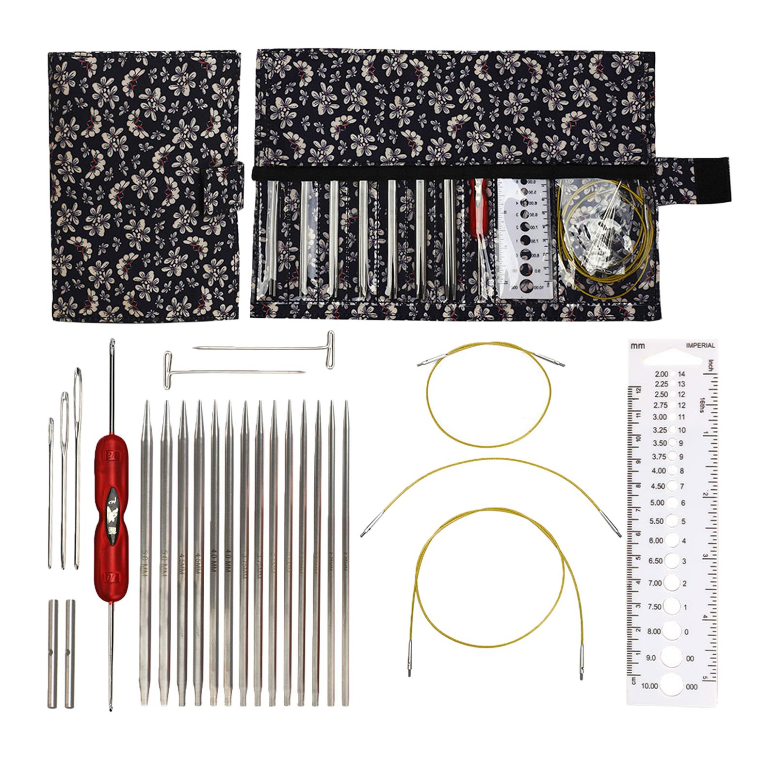 Knitting Bag Sewing Kit Sewing Needle Sewing Tool Set Embroidery Thread navy
