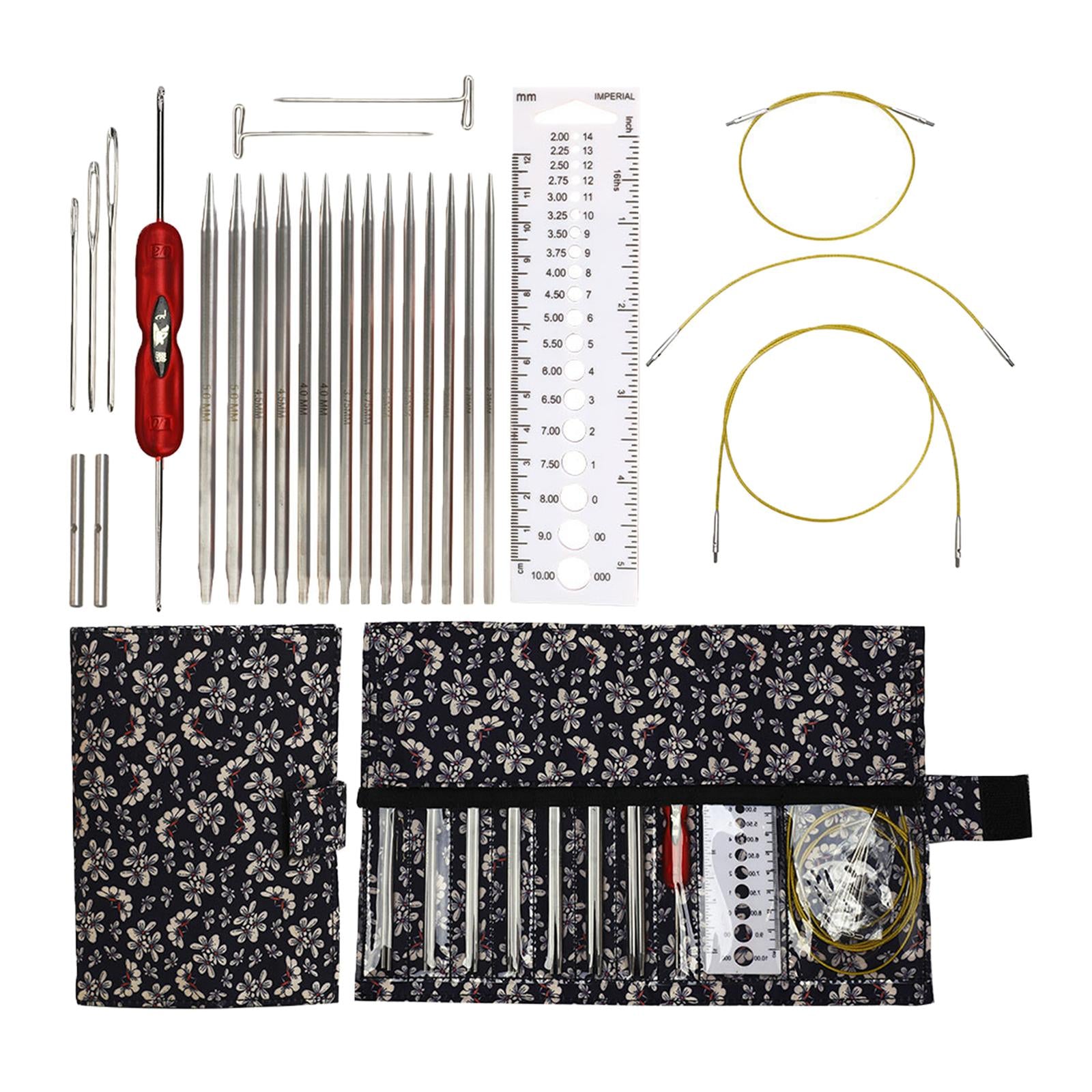 Knitting Bag Sewing Kit Sewing Needle Sewing Tool Set Embroidery Thread navy