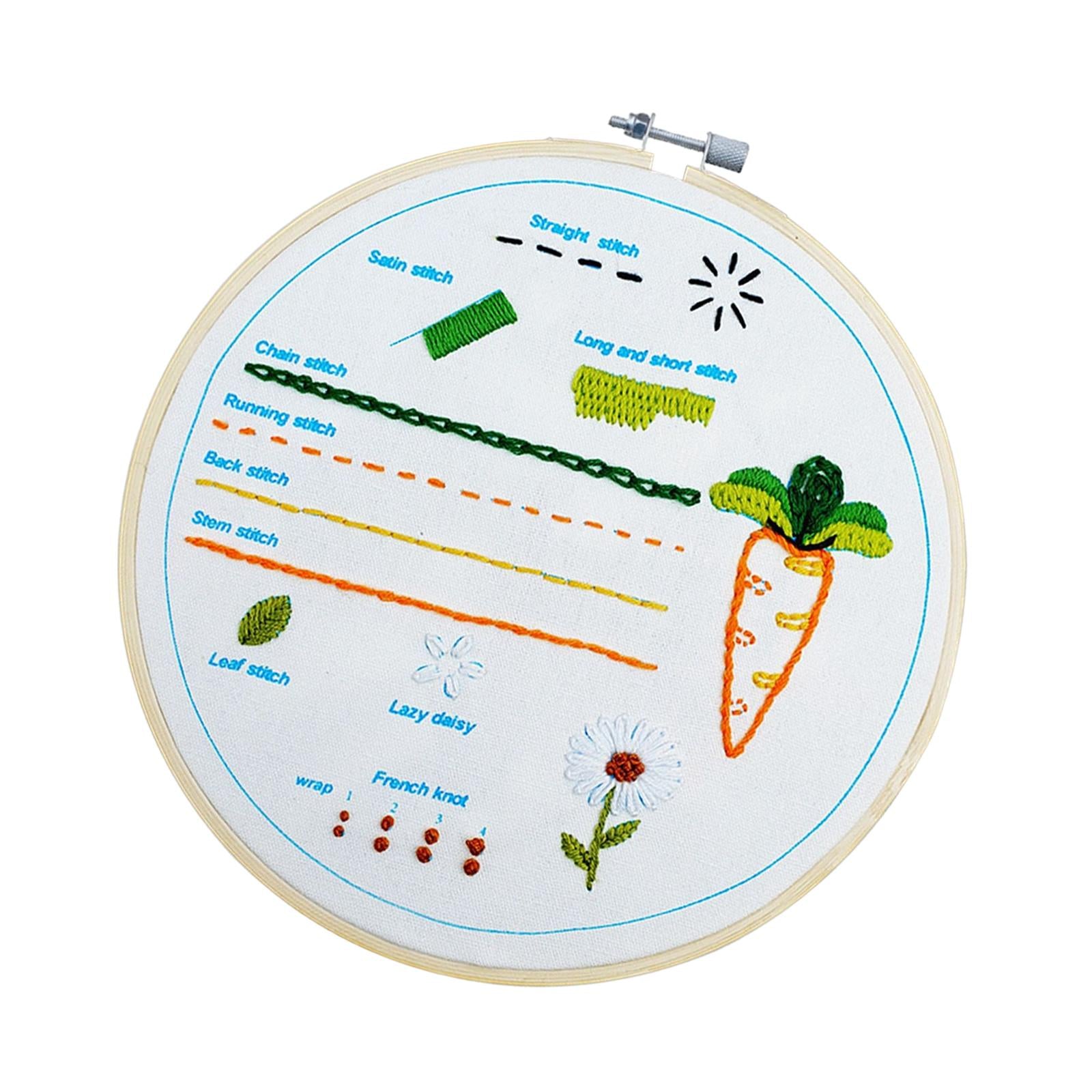 Embroidery Starter Kit Different Stitches Patterns for Adults