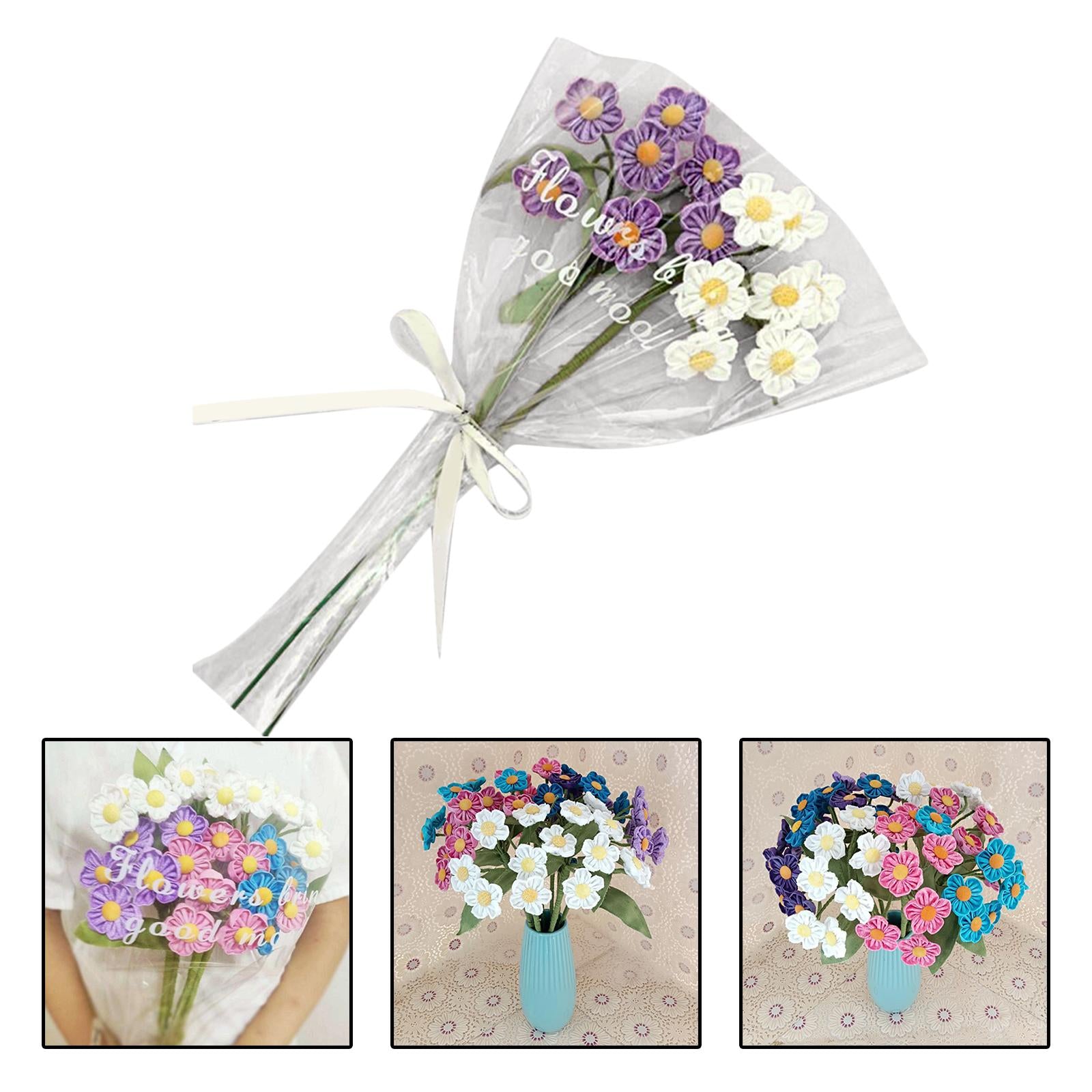 Artificial Flowers Combo Unassembled Wedding Rehearsal for Halloween Office Purple and White