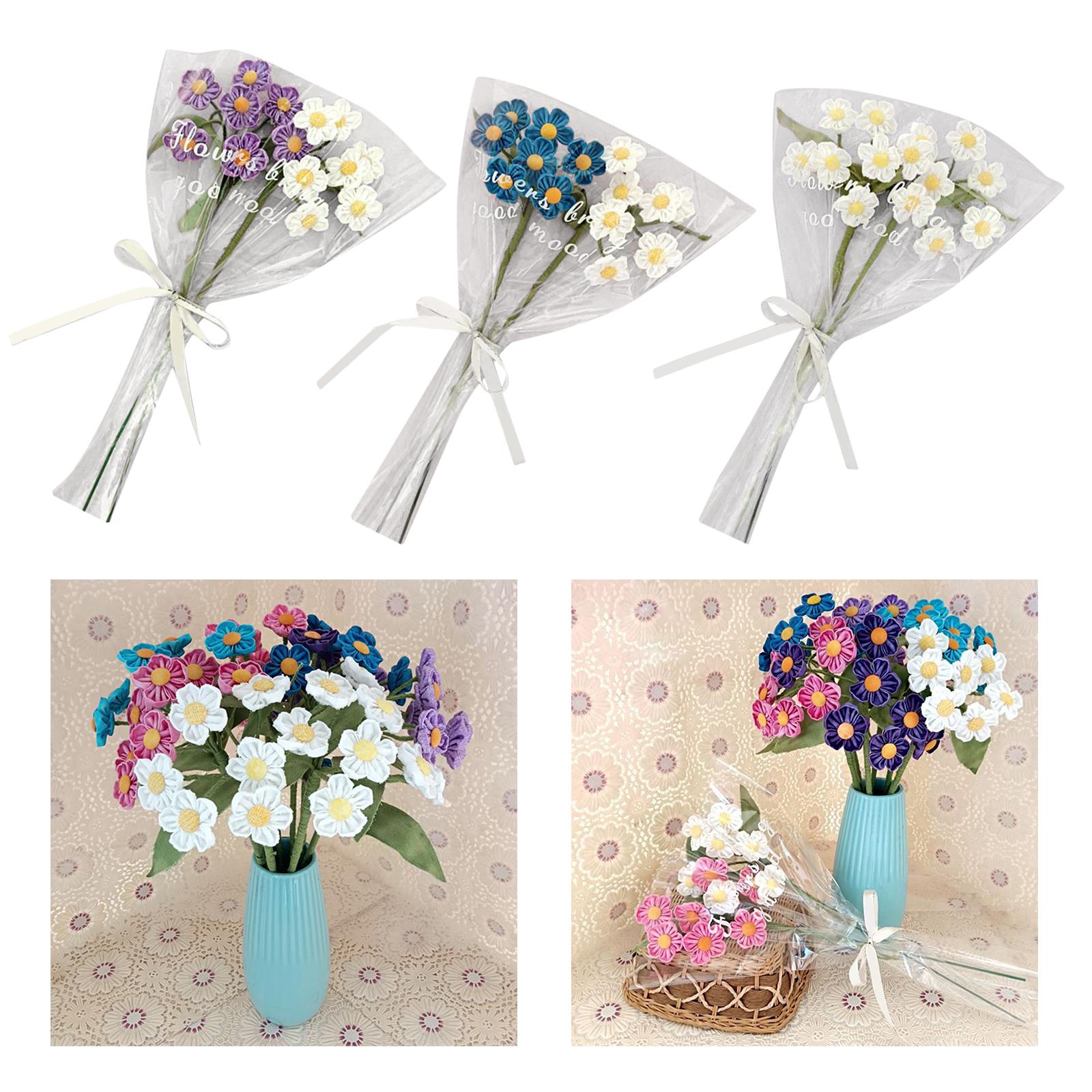 Artificial Flowers Combo Unassembled Wedding Rehearsal for Halloween Office Purple and White