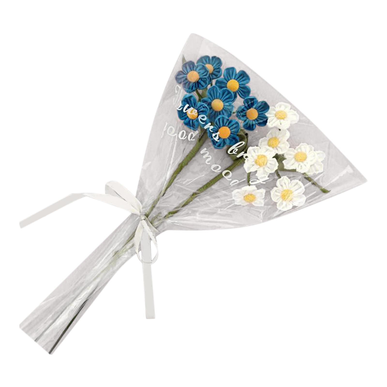 Artificial Flowers Combo Unassembled Wedding Rehearsal for Halloween Office Blue and White