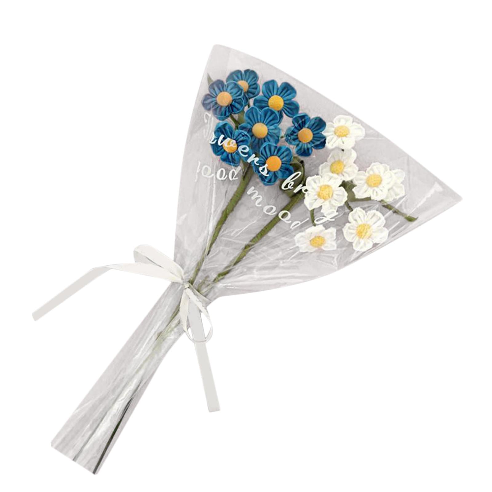 Artificial Flowers Combo Unassembled Wedding Rehearsal for Halloween Office Blue and White