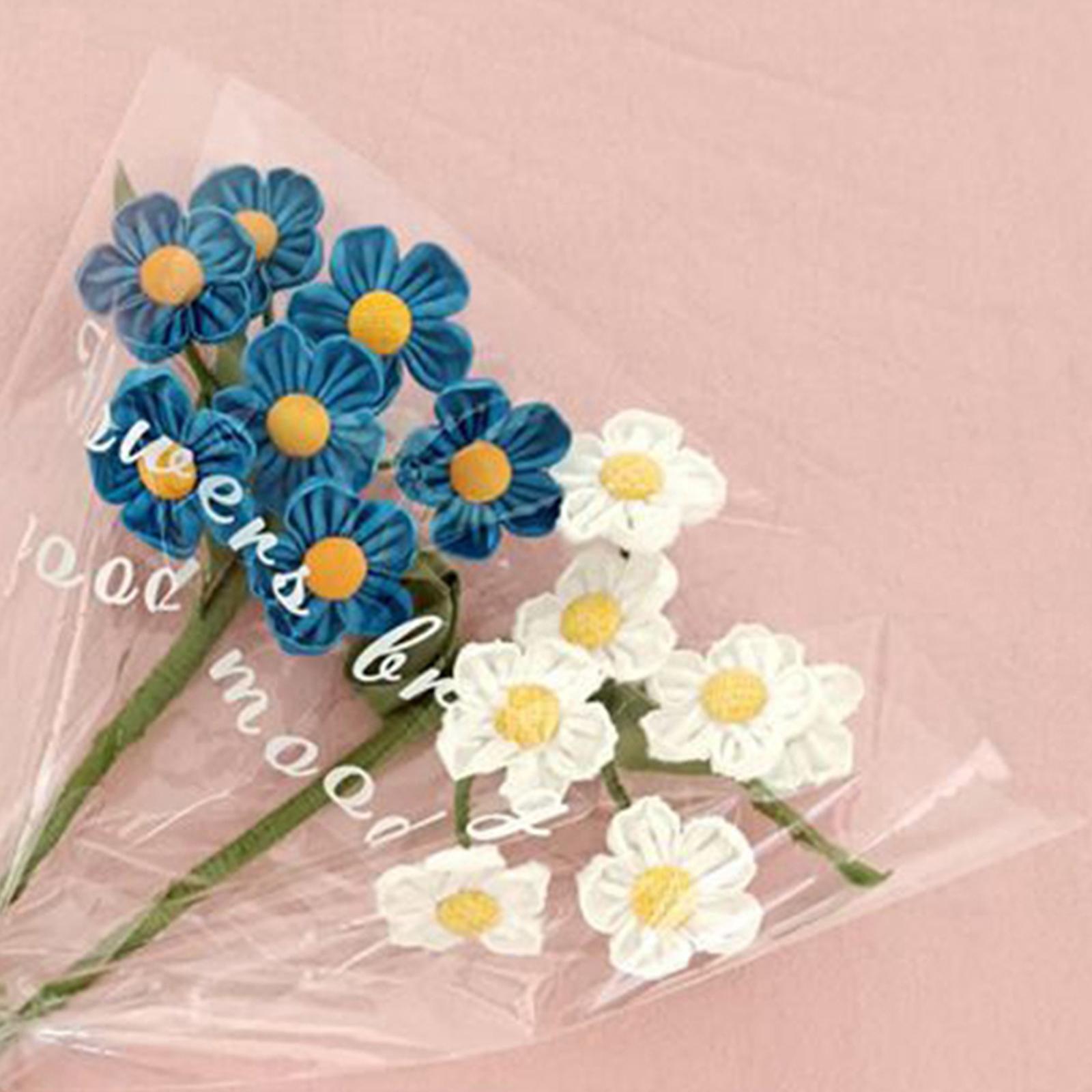 Artificial Flowers Combo Unassembled Wedding Rehearsal for Halloween Office Blue and White
