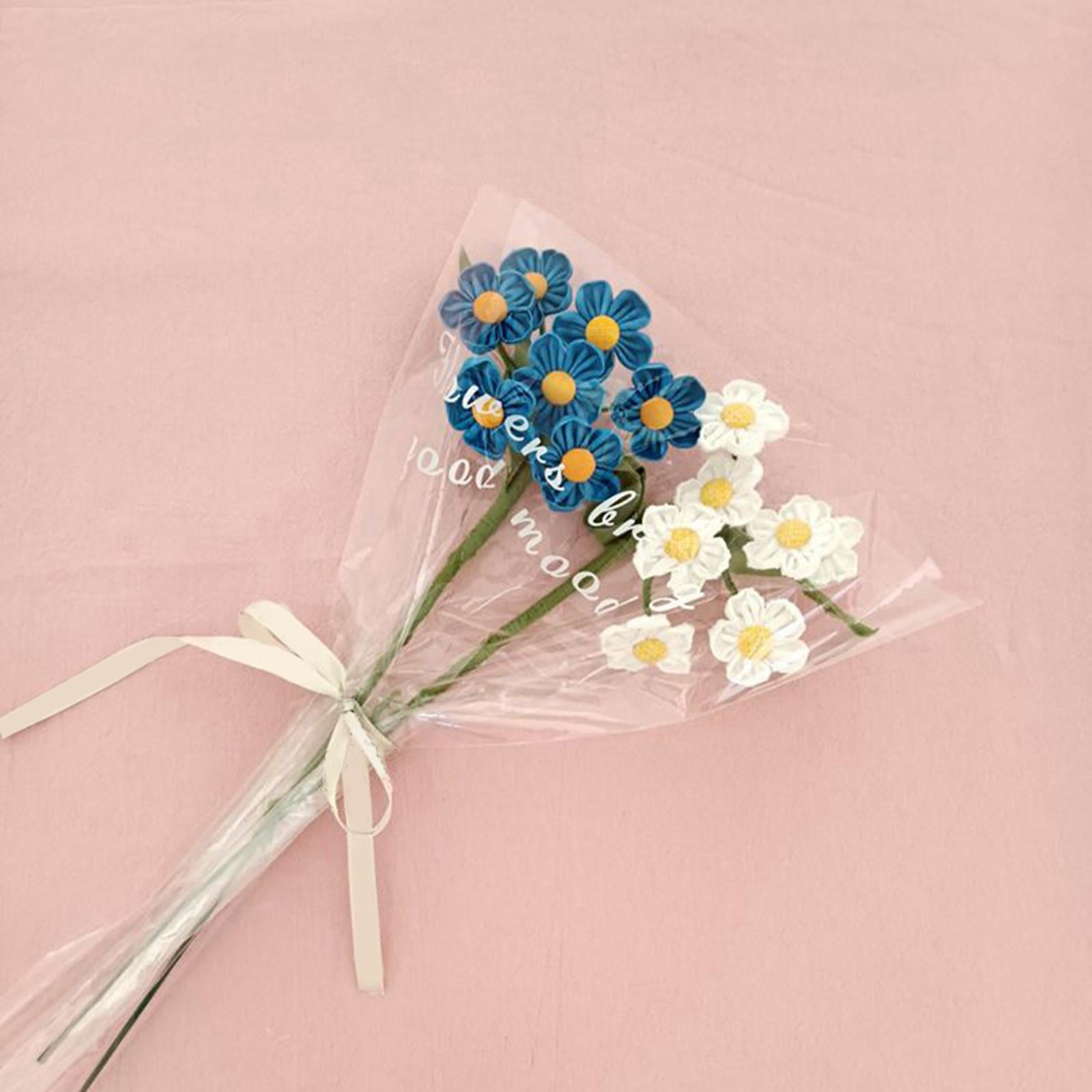 Artificial Flowers Combo Unassembled Wedding Rehearsal for Halloween Office Blue and White
