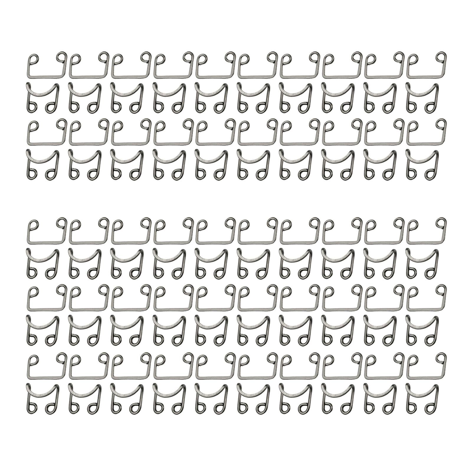 50 Pairs Metal Buckle Waist Accs Clasp Invisible for Jeans Fabric Crafts Bra Dark Gray
