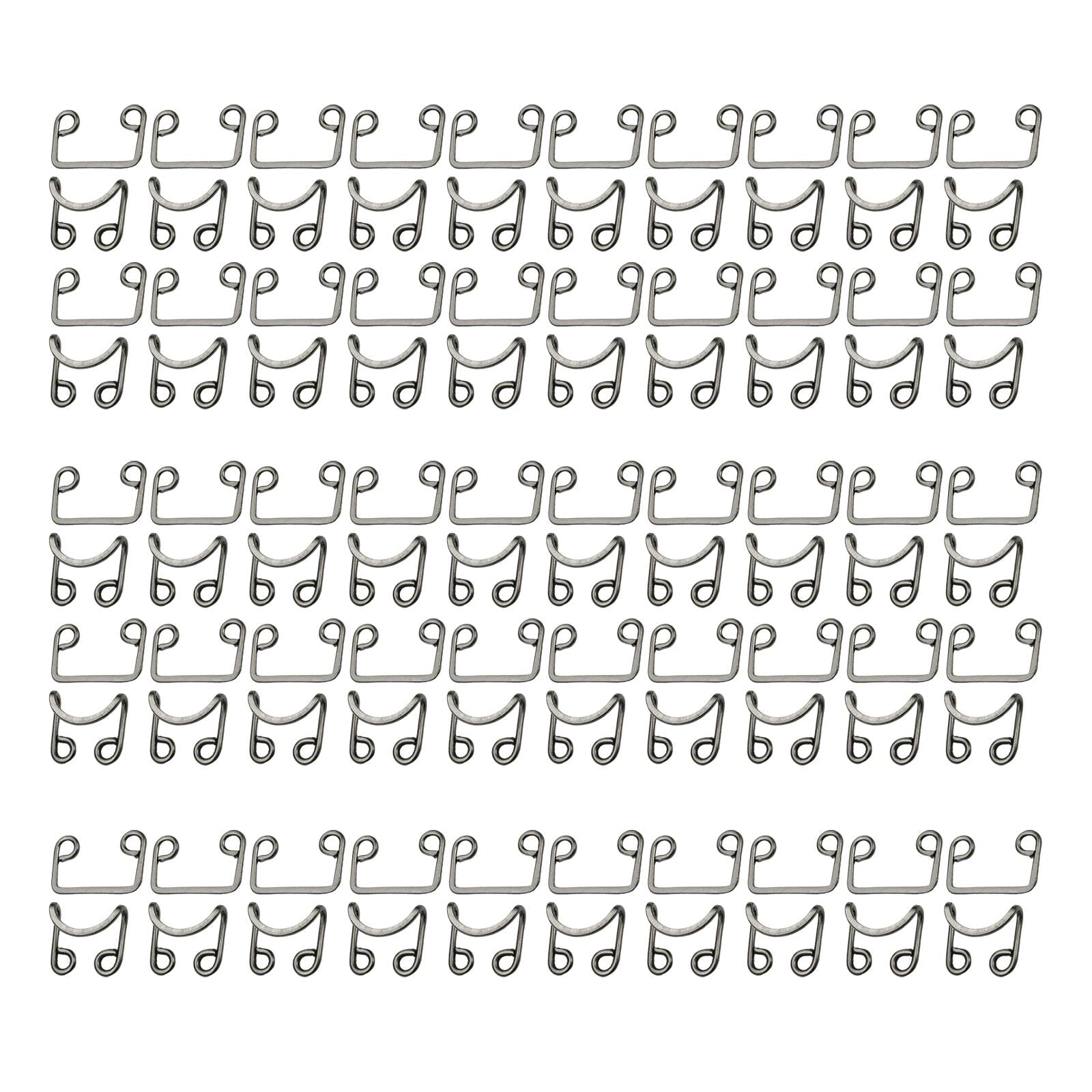 50 Pairs Metal Buckle Waist Accs Clasp Invisible for Jeans Fabric Crafts Bra Dark Gray