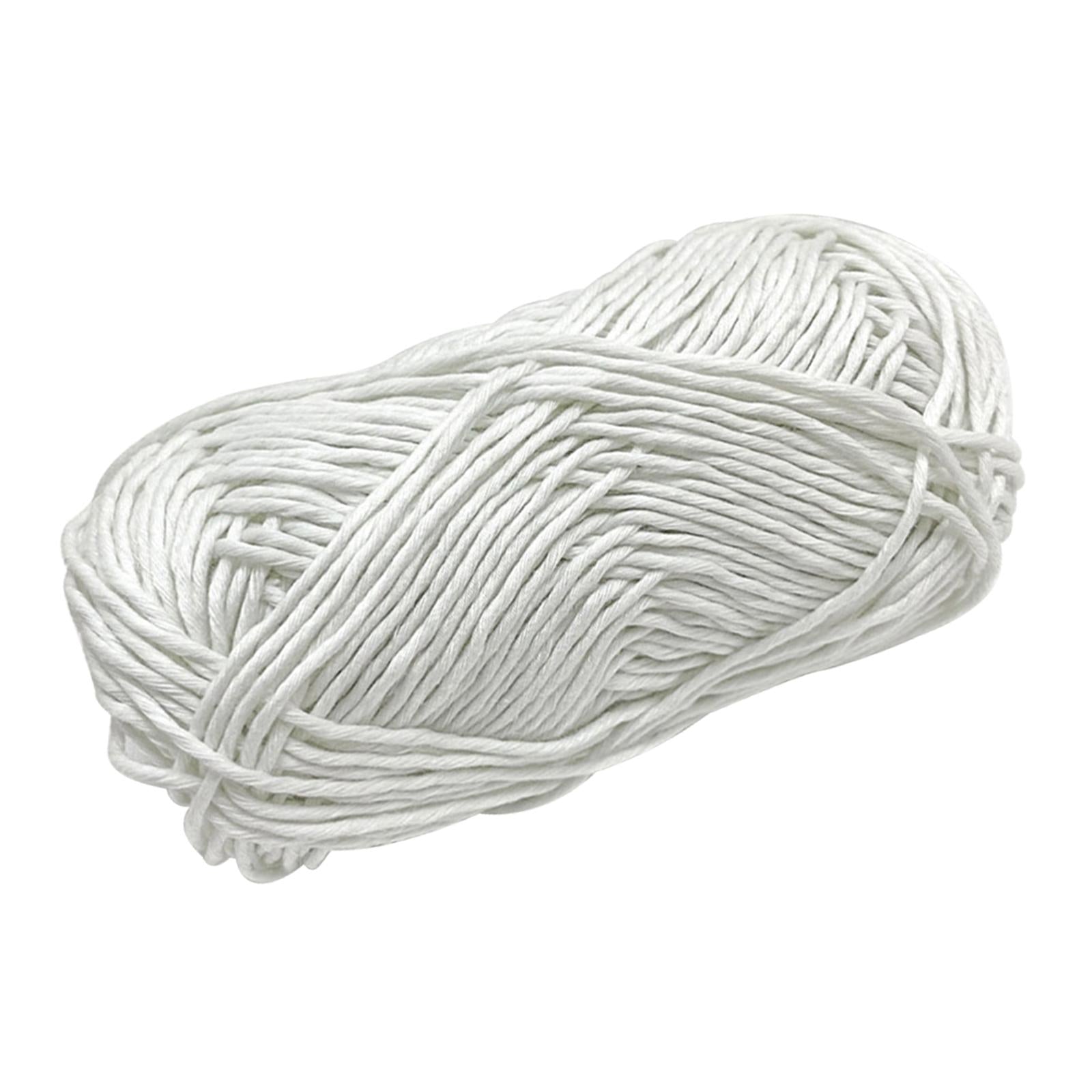 Creative Luminous Yarn DIY Weave 70Meters 2mm for Knitting Crochet Carpet White