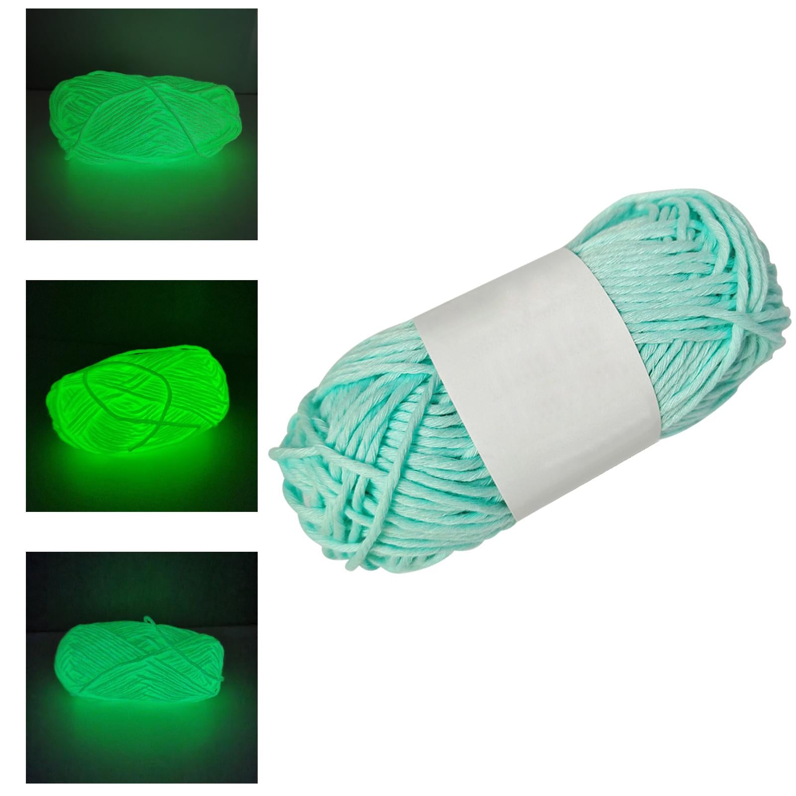 Creative Luminous Yarn DIY Weave 70Meters 2mm for Knitting Crochet Carpet Blue