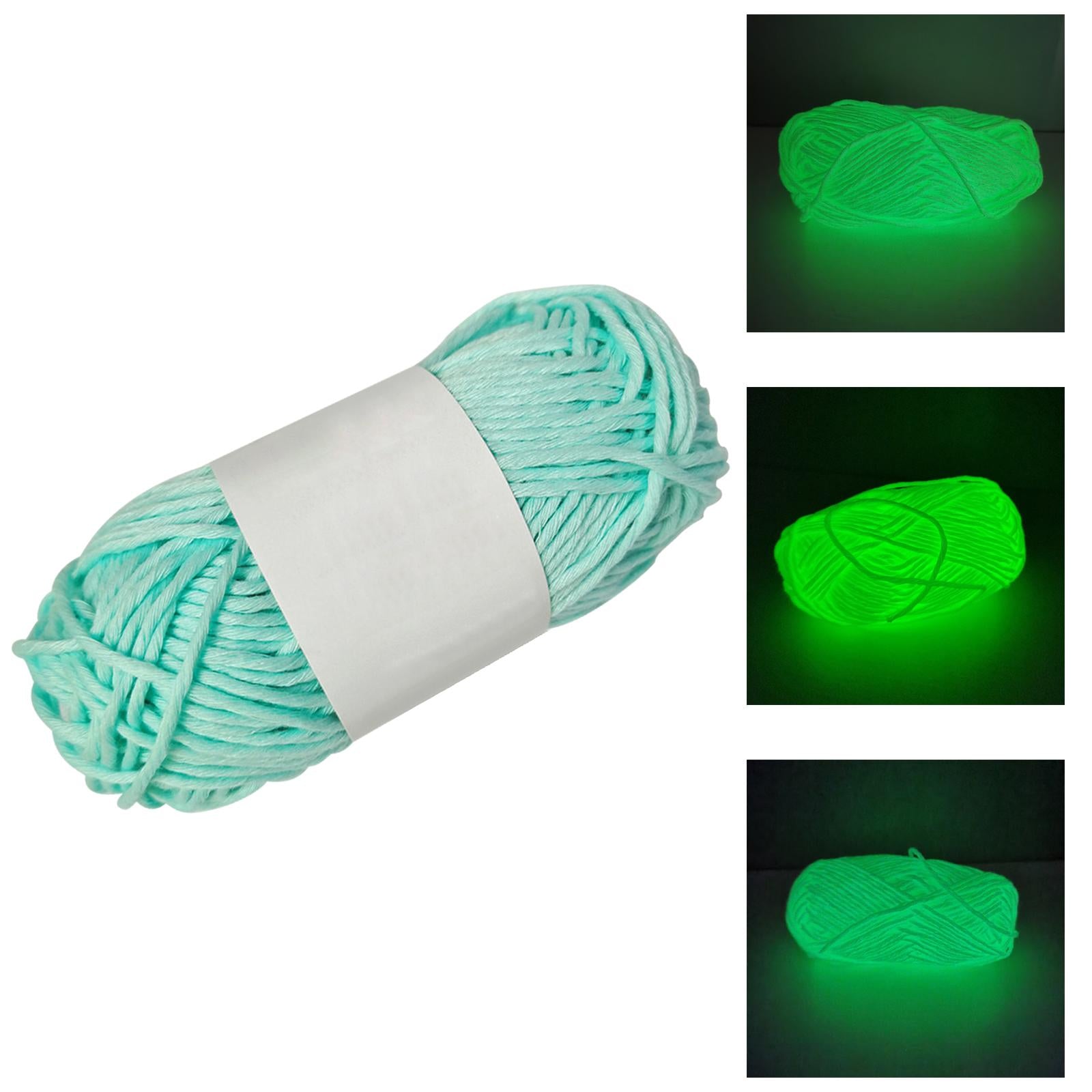 Creative Luminous Yarn DIY Weave 70Meters 2mm for Knitting Crochet Carpet Blue