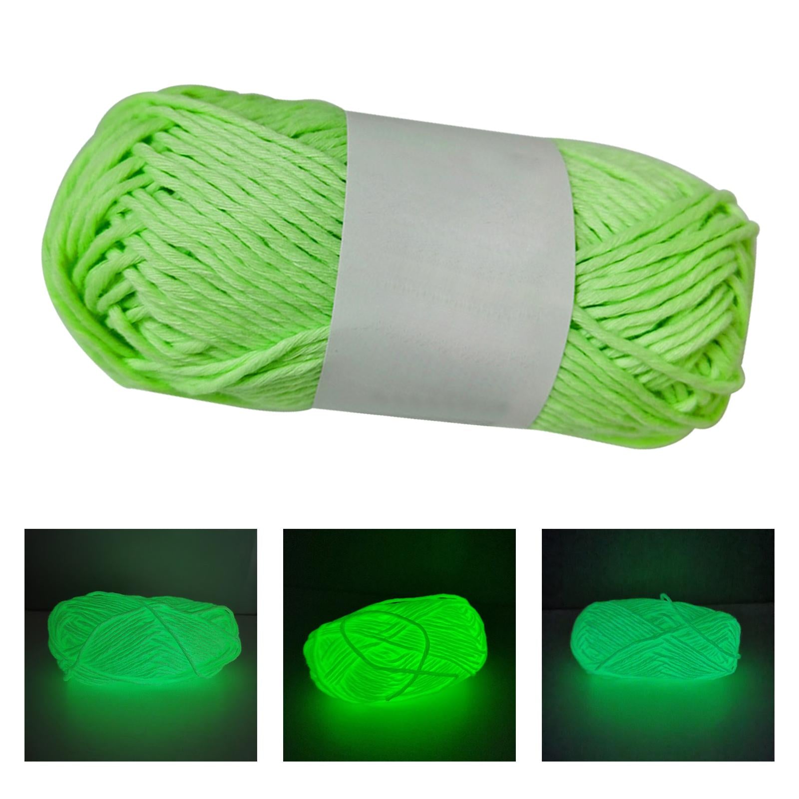Creative Luminous Yarn DIY Weave 70Meters 2mm for Knitting Crochet Carpet Green
