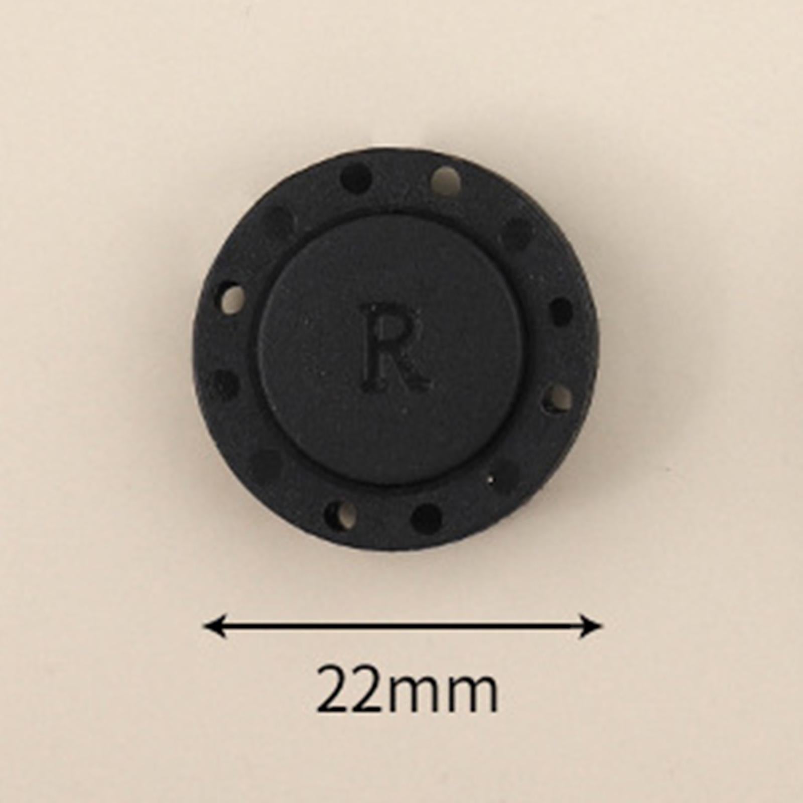 5 Pairs Invisible Buttons Jacket Cardigan Concealed Buckle Snap Buttons 22mm Black