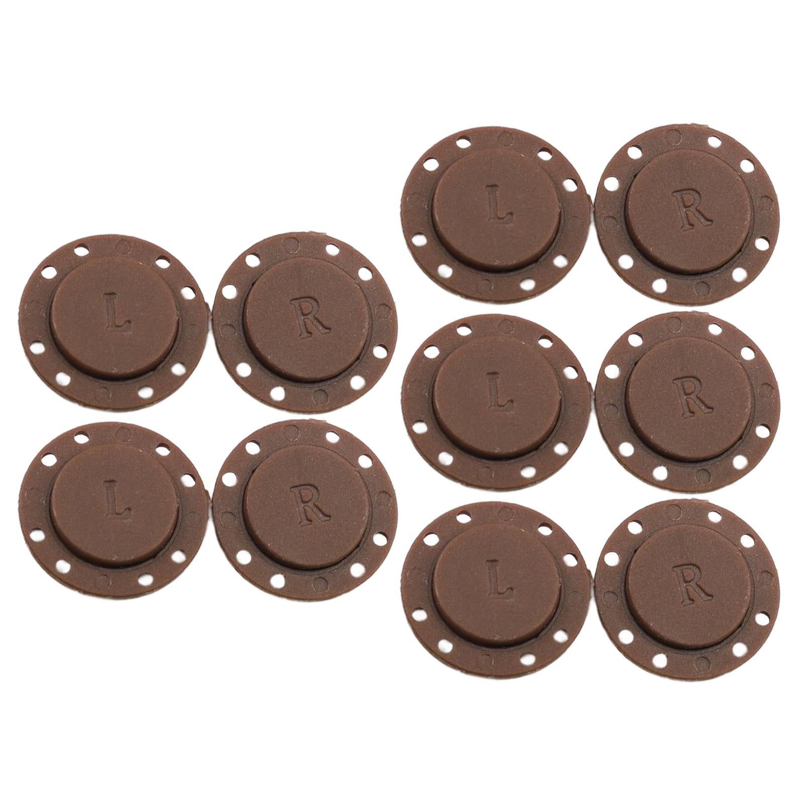 5 Pairs Invisible Buttons Jacket Cardigan Concealed Buckle Snap Buttons 22mm Coffee