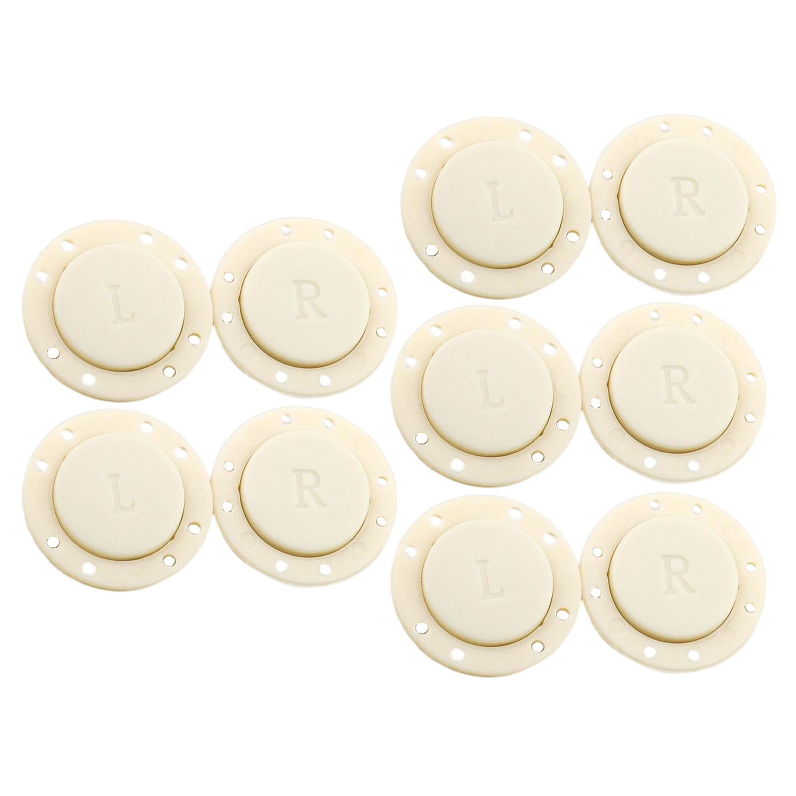 5 Pairs Invisible Buttons Jacket Cardigan Concealed Buckle Snap Buttons 22mm Beige