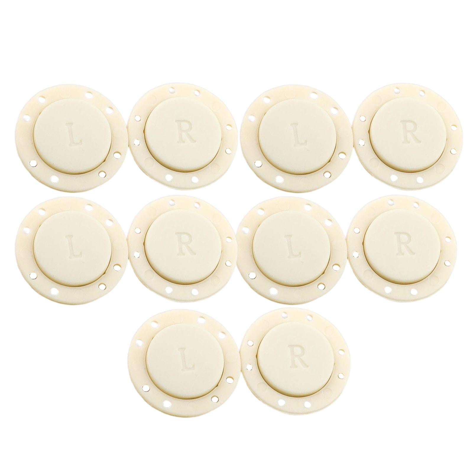 5 Pairs Invisible Buttons Jacket Cardigan Concealed Buckle Snap Buttons 22mm Beige