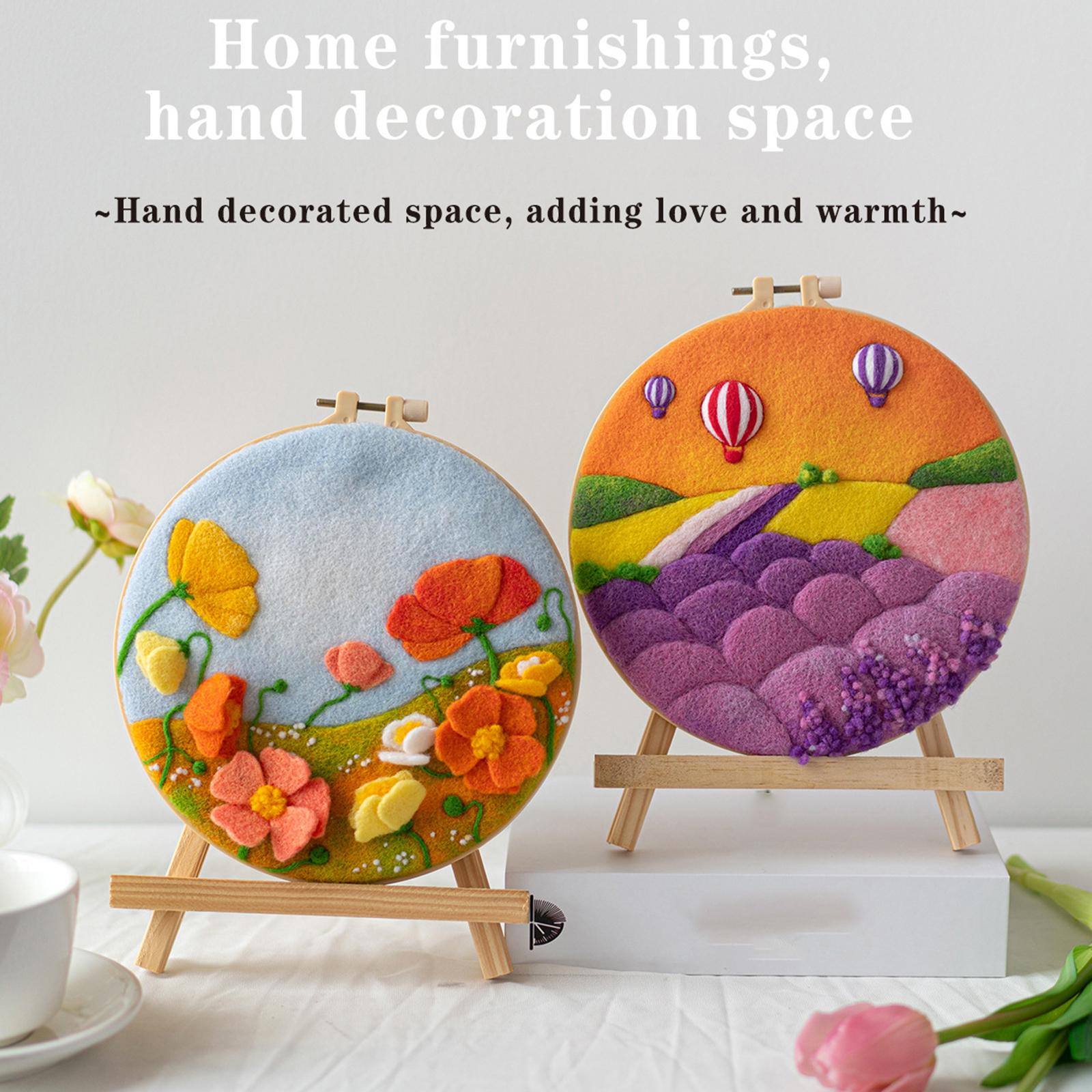 Needle Kit DIY with Instructions Painting Craft Wool Felting for Starter C