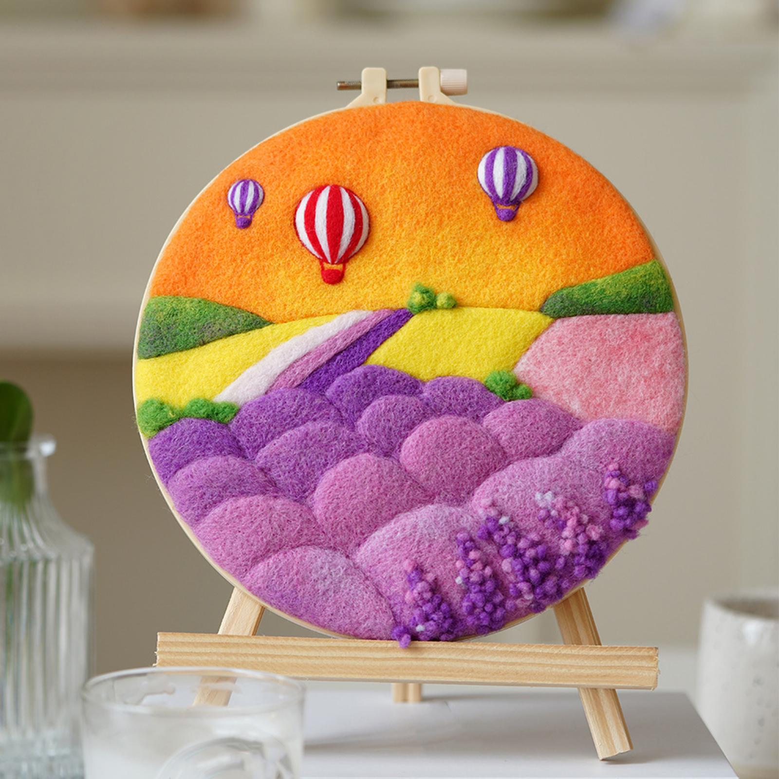 Needle Kit DIY with Instructions Painting Craft Wool Felting for Starter D