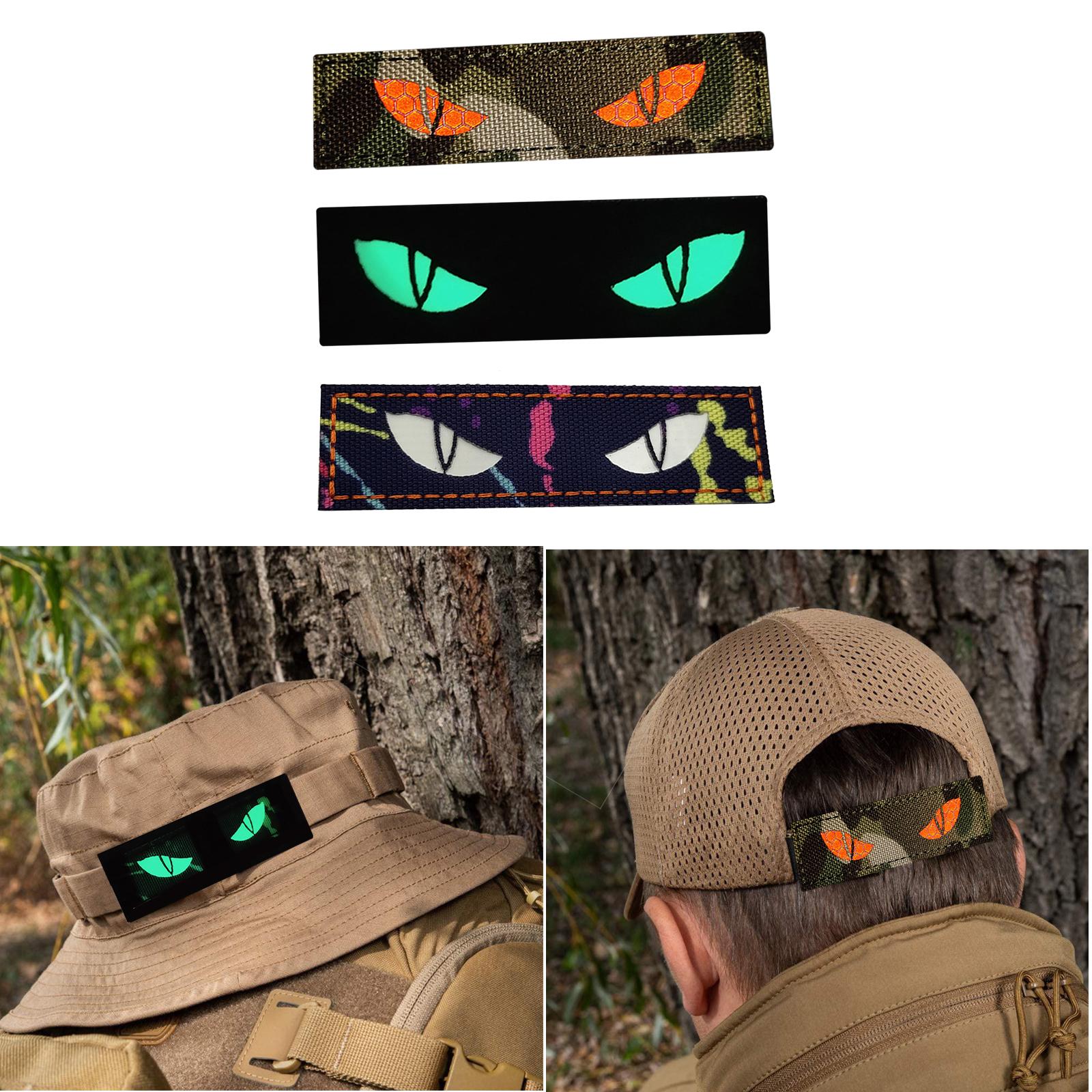 Cat Eye Patches of Morale Glow The Dark Armband Badges for Helmet Bags Green
