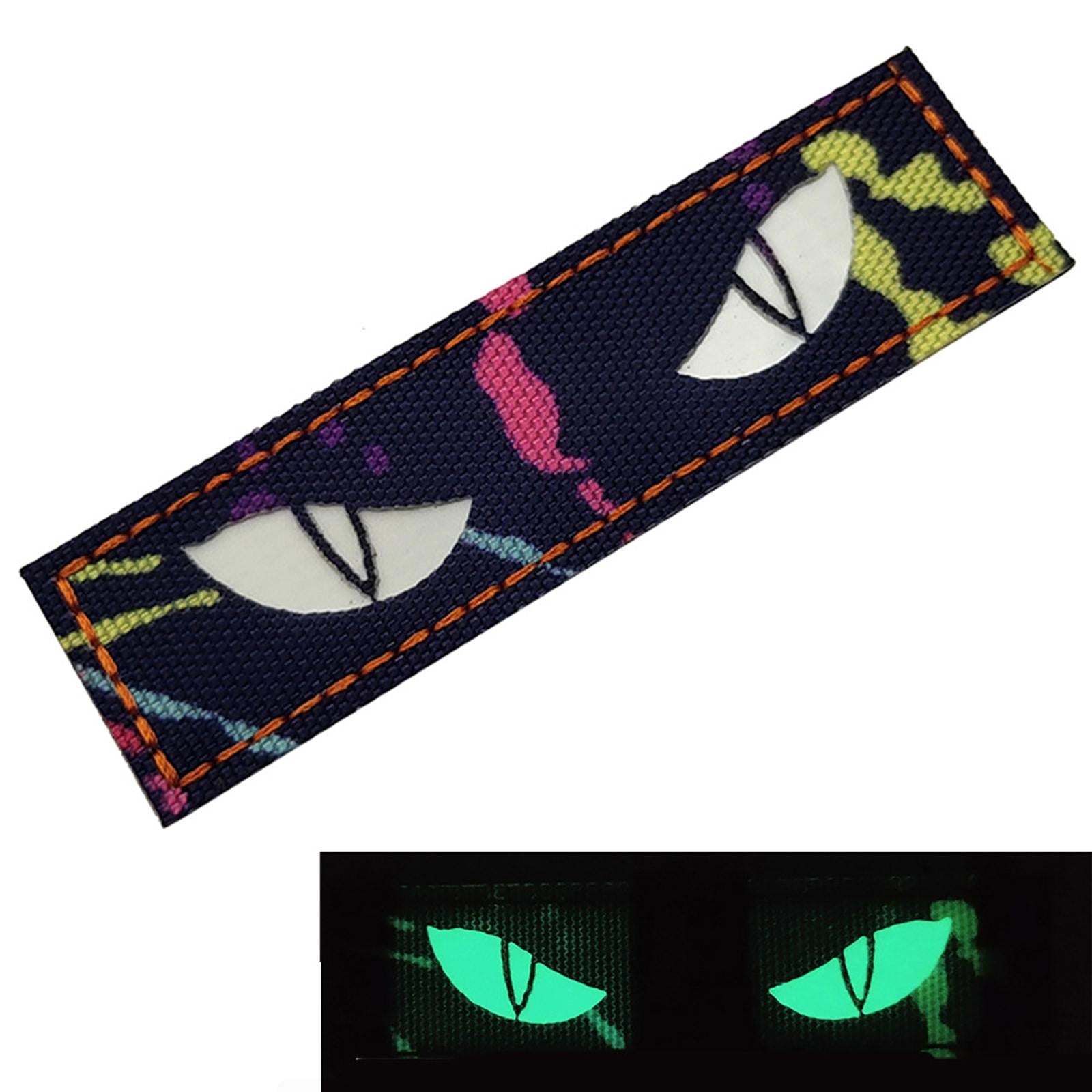 Cat Eye Patches of Morale Glow The Dark Armband Badges for Helmet Bags Blue
