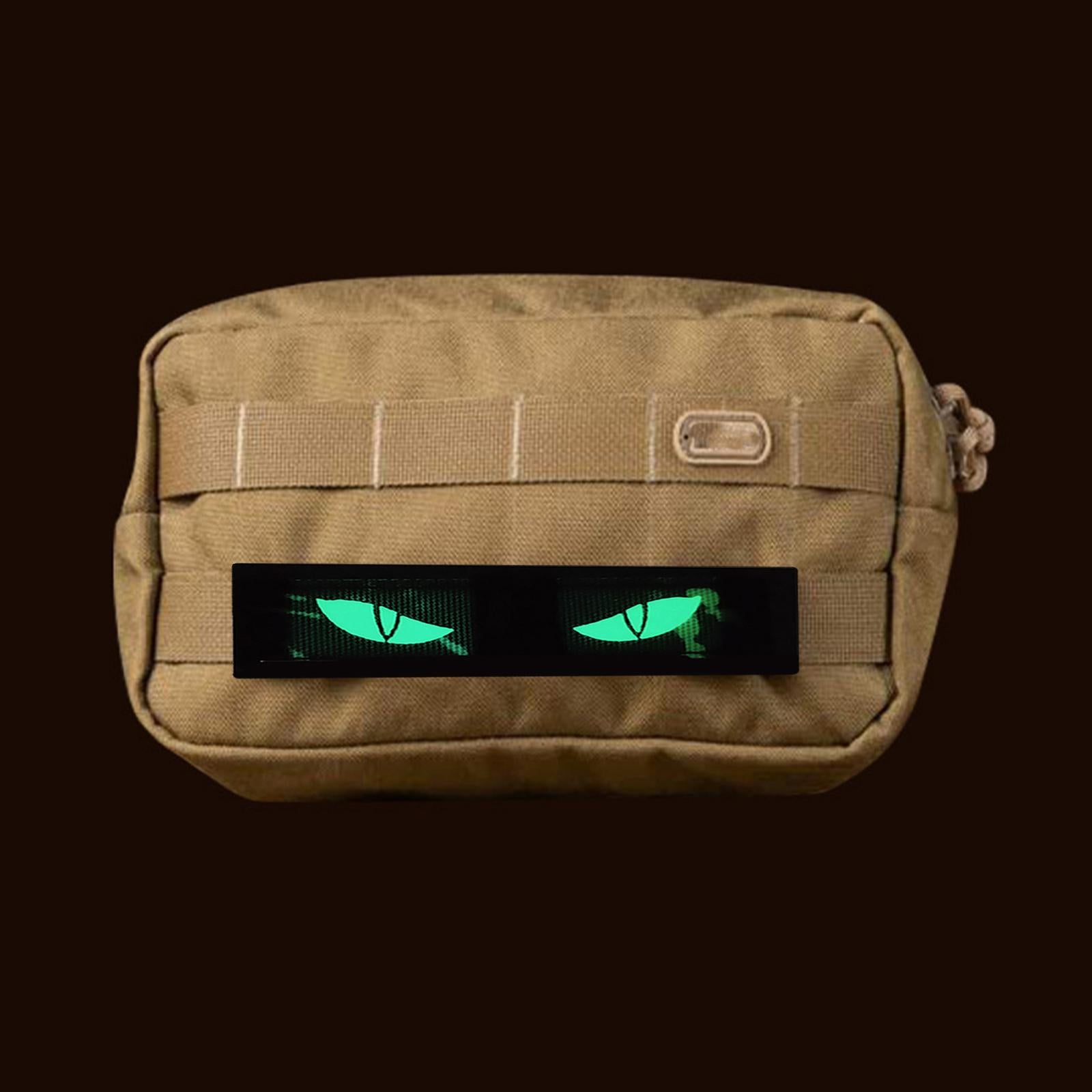 Cat Eye Patches of Morale Glow The Dark Armband Badges for Helmet Bags Blue