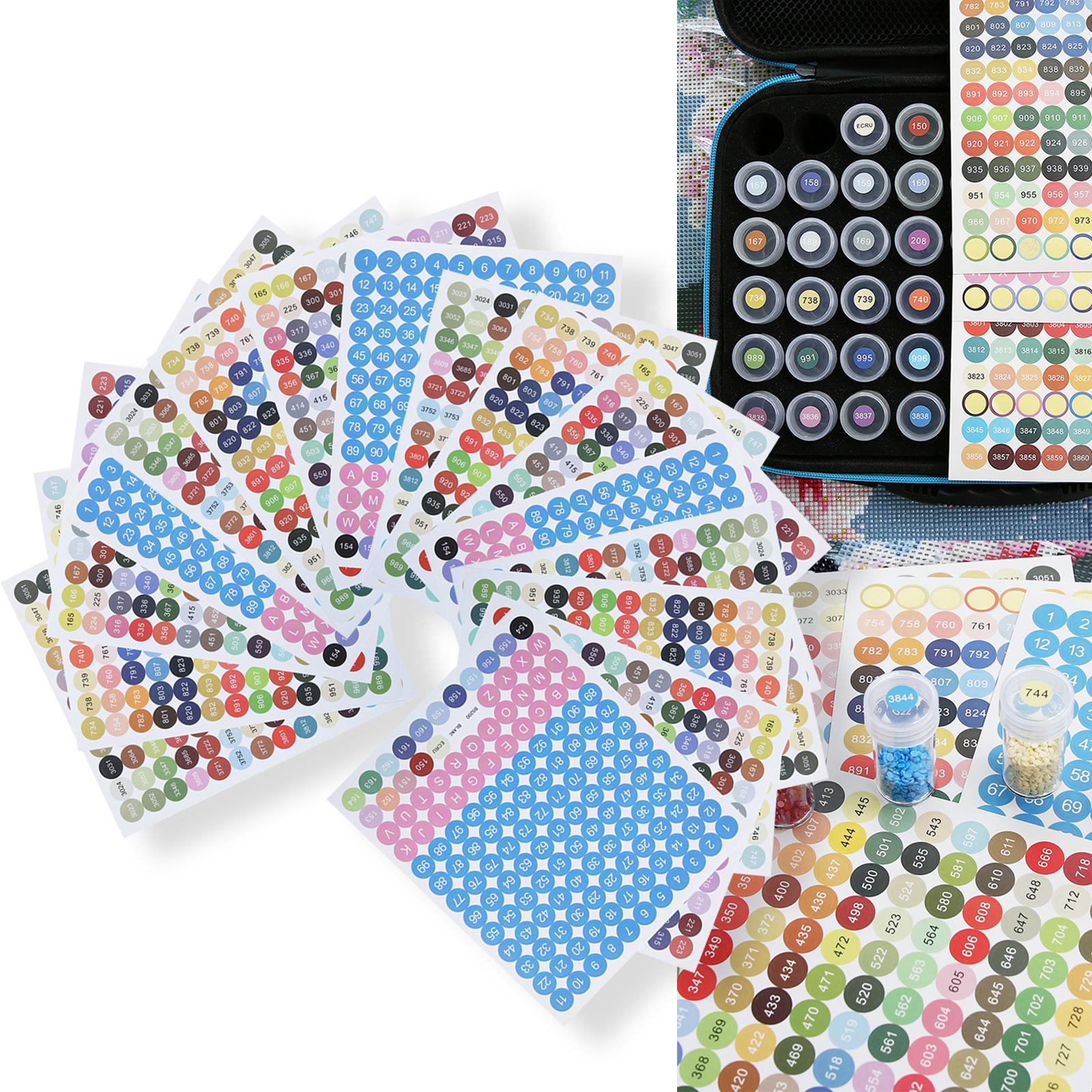 DMC Floss Number Stickers Classification Labels Letters Stitch Tool colorful