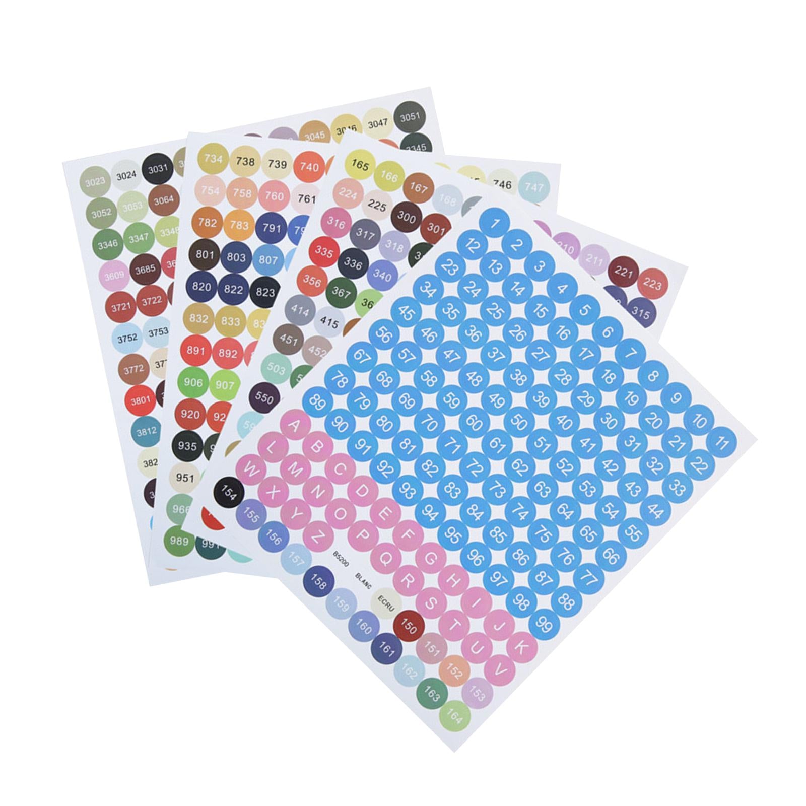 DMC Floss Number Stickers Classification Labels Letters Stitch Tool colorful
