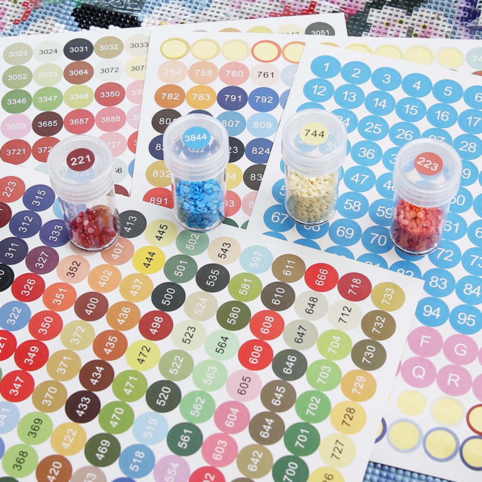 DMC Floss Number Stickers Classification Labels Letters Stitch Tool colorful