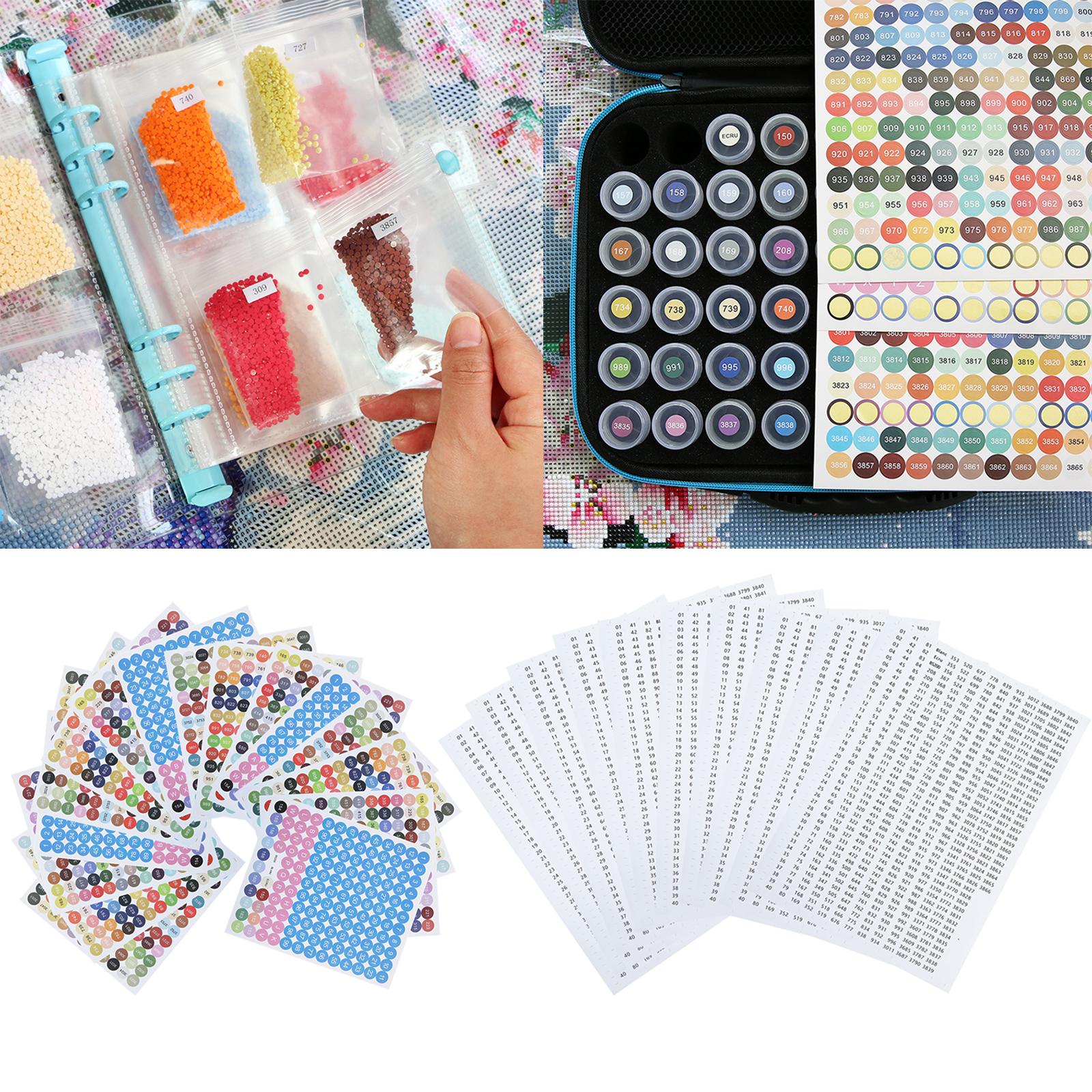 DMC Floss Number Stickers Classification Labels Letters Stitch Tool colorful