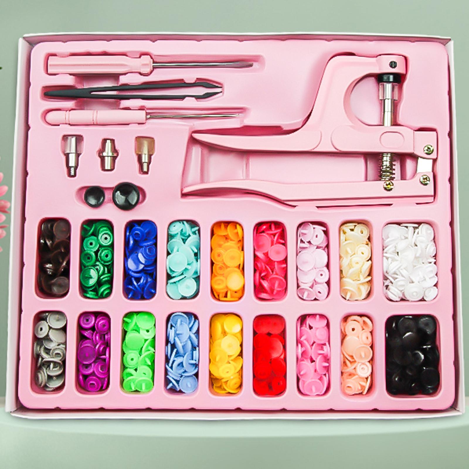 Snap Buttons Snap Fasteners Kit Press Studs with Snap Pliers Crafting Round