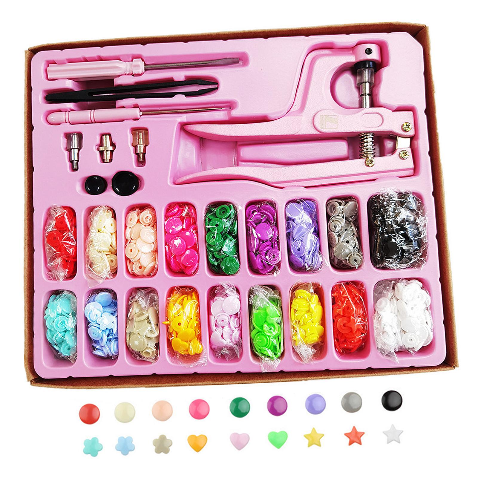 Snap Buttons Snap Fasteners Kit Press Studs with Snap Pliers Crafting Multi Shapes
