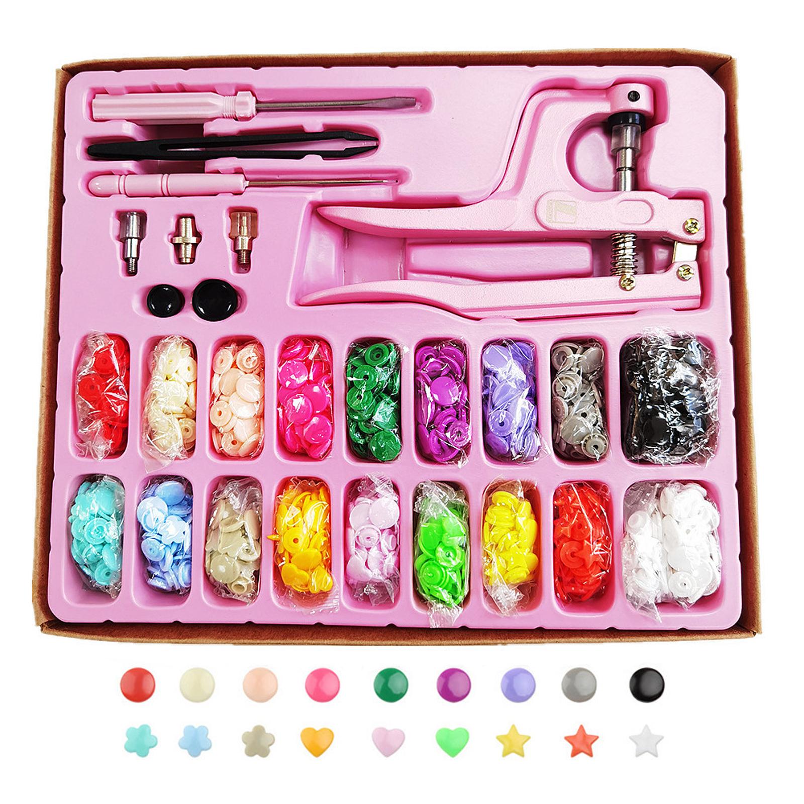 Snap Buttons Snap Fasteners Kit Press Studs with Snap Pliers Crafting Multi Shapes