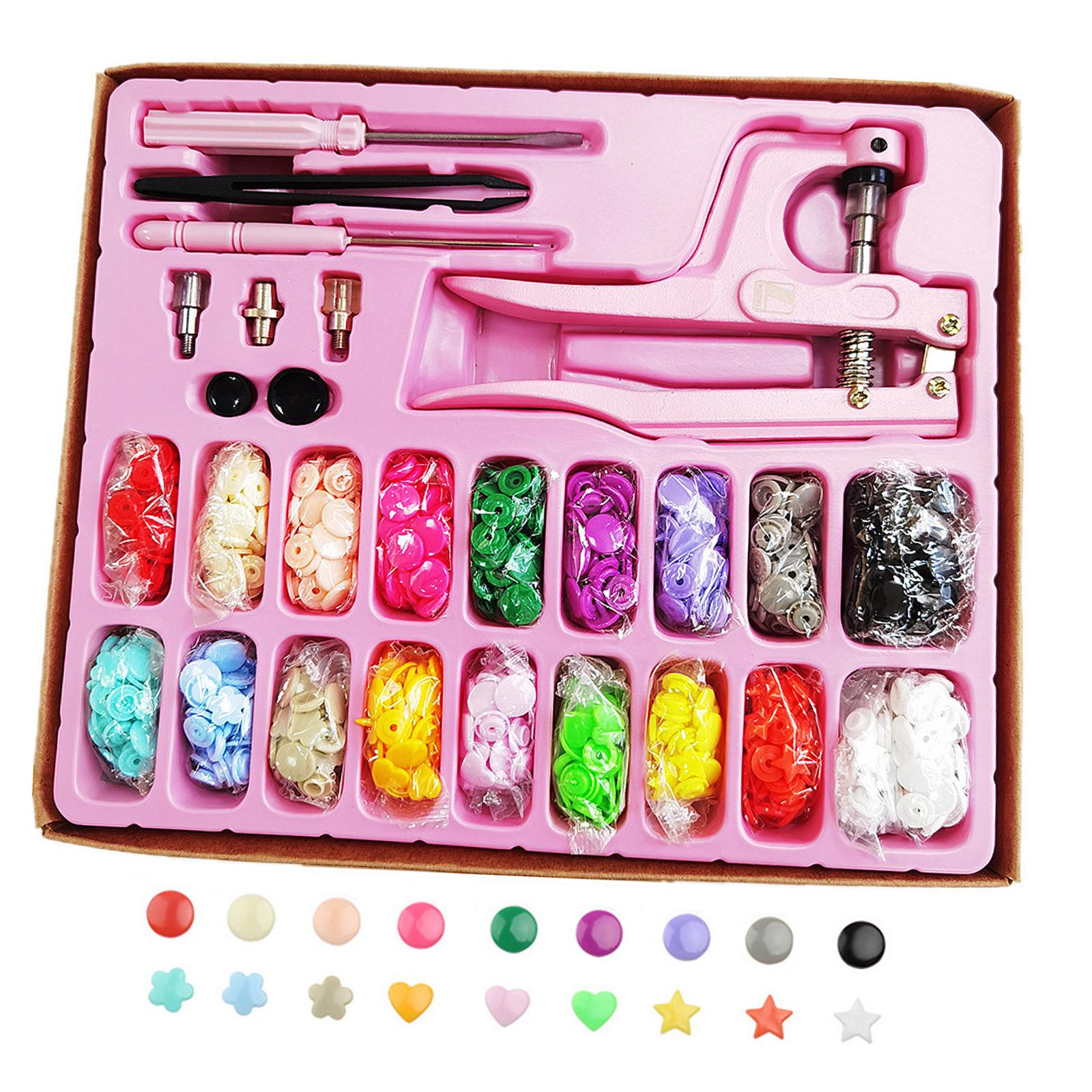 Snap Buttons Snap Fasteners Kit Press Studs with Snap Pliers Crafting Multi Shapes